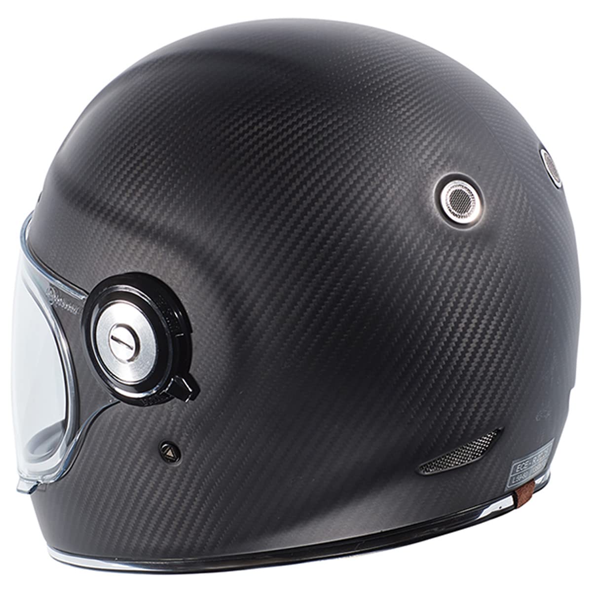 Torc T1 Unisex-Adult Retro Full-Face-Helmet-Style Motorcycle (Carbon Fiber Matte Black, Xx-Large)
