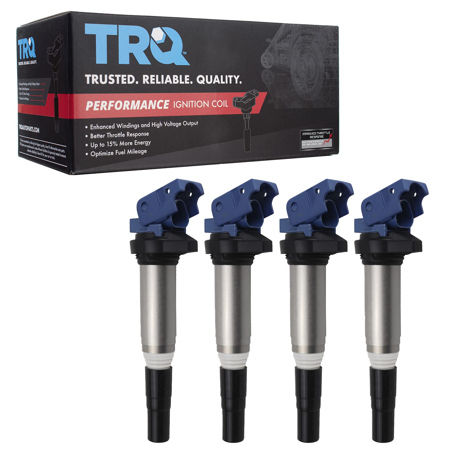 TRQ Ignition Coil Set Compatible with 12-18 BMW 05-16 Mini