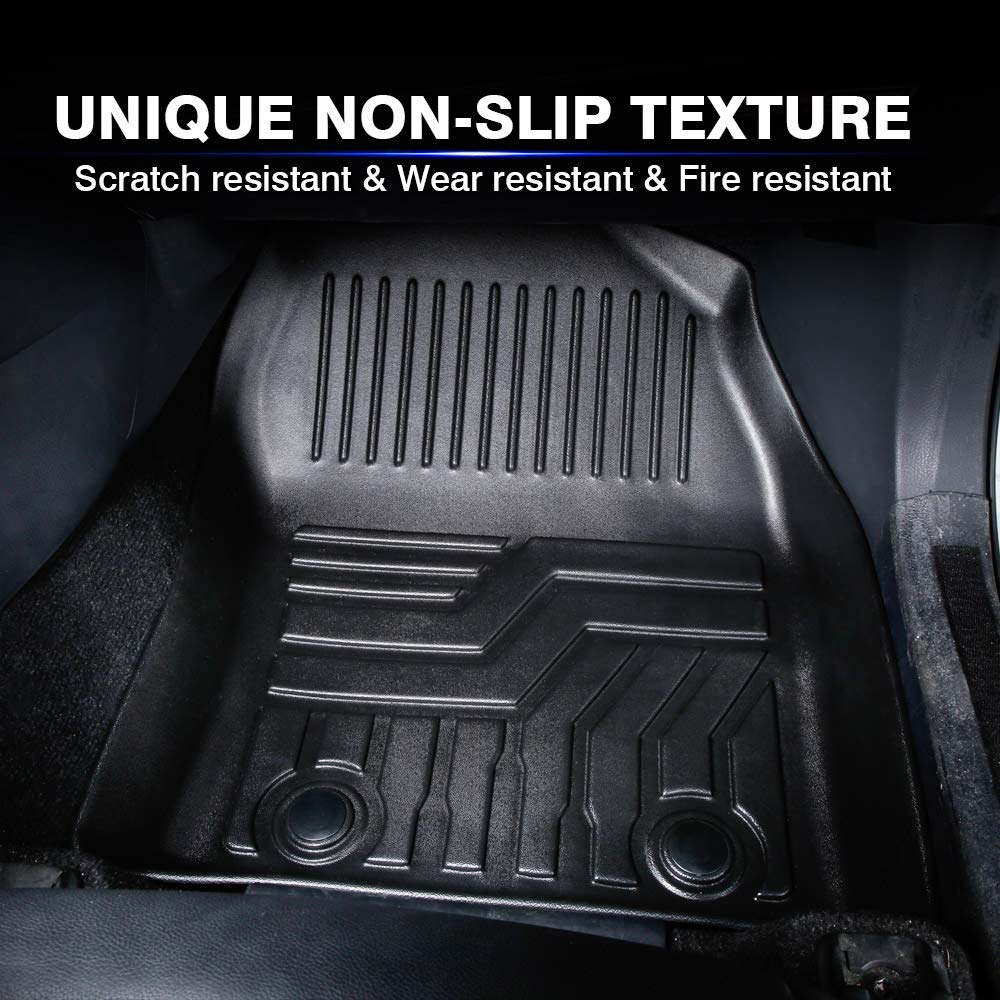 KUST Floor Mats for Toyota C-HR 2018-2023, Custom Fit CHR Toyota Accessories All Weather Floor Liners TPE 2 Row, Black