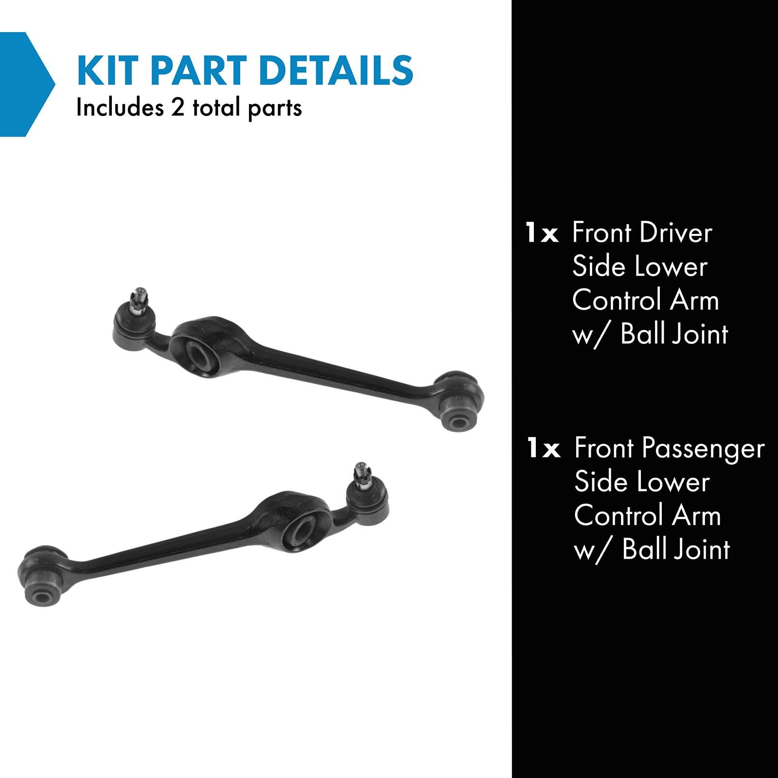 Trq Front Lower Control Arm With Ball Joint Set Compatible With 1991-1992 Saturn Sc 1993-2002 Sc1 Sc2 1991-2002 Sl Sl1 Sl2 1993-