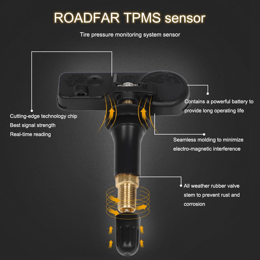 Roadfar Programmed Tire Pressure Monitoring System Sensor Tpms 315Mhz For Infiniti 40700-Ja01B 40700-1Aa0B 40700-3An0A 4Pcs