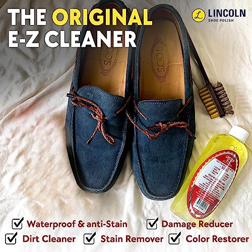 Lincoln E-Z Cleaner All-Purpose Car Interior Cleaner, Stain Remover, For Leather, Canvas, Fabric, Nylon, Handbags, Shoes, Steeri