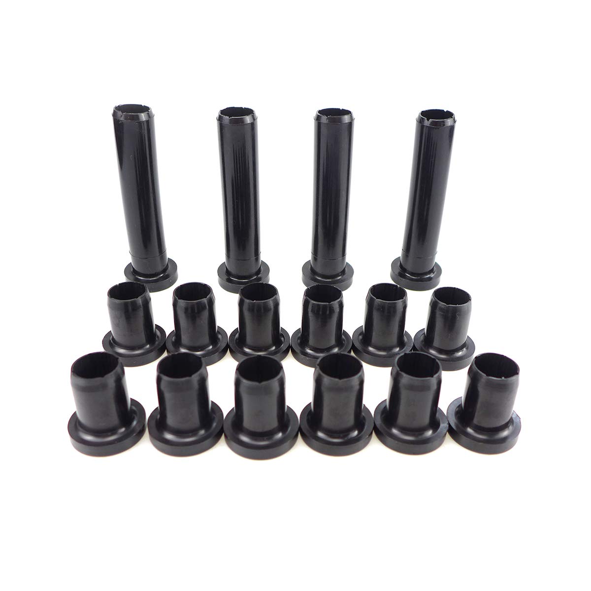 Rubber Material Front Lower Control A-Arm Bushing Kit For Polaris Sportsman 335 400 400L 450 500 570 800 1999-2018, Replace # 5436973 5439270, Long And Short Bushing, 16Pcs