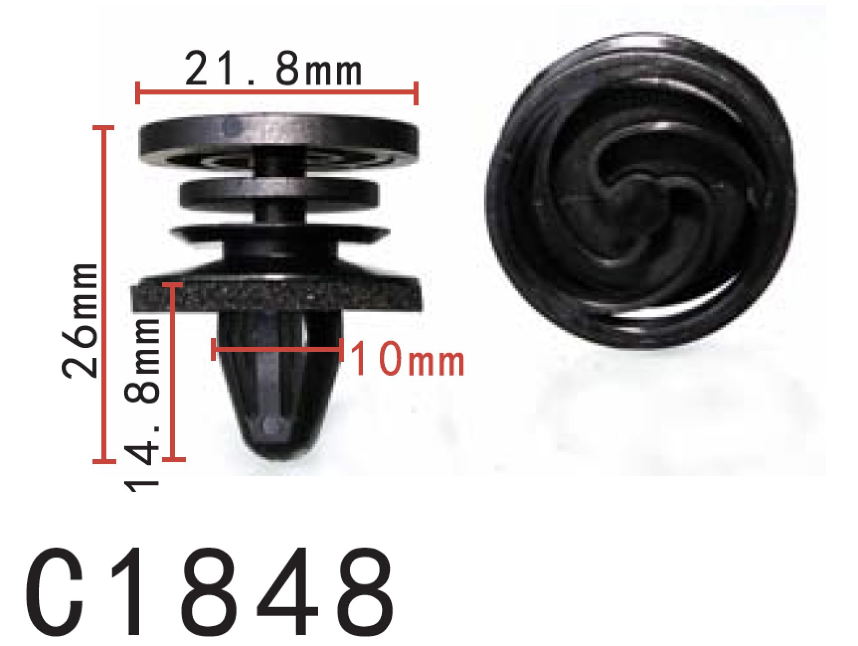 Autobahn88 Retainer Clip For Door Trim Molding, Compatible With Volkswagen (Oem: 5X0867299) (Pack Of 20)