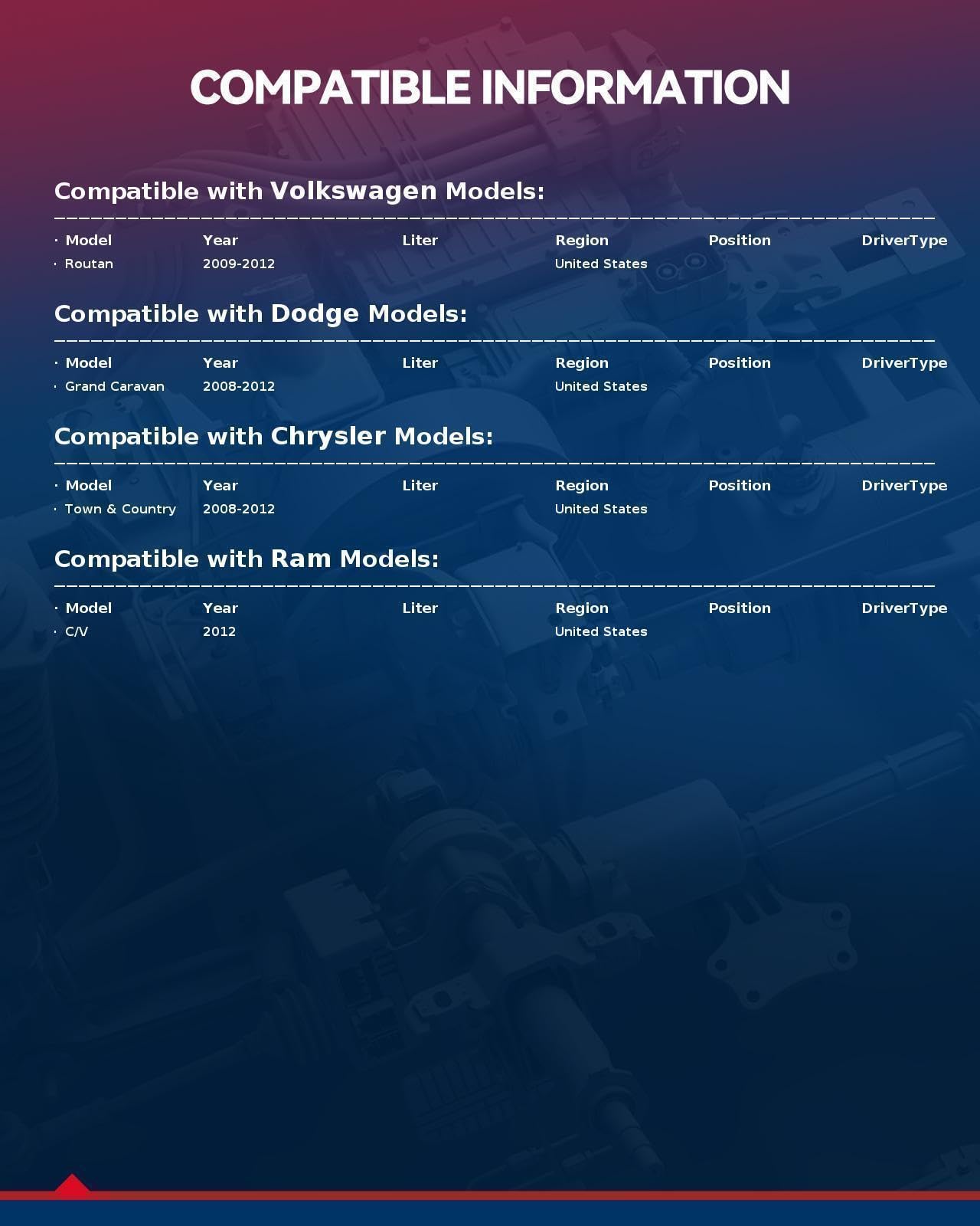 Kax Disc Brake Caliper Assembly Fit For 2008-2012 Grand Caravan, 2008-2012 Town & Country, 2009-2012 Routan, 2Pc Rear Left And R