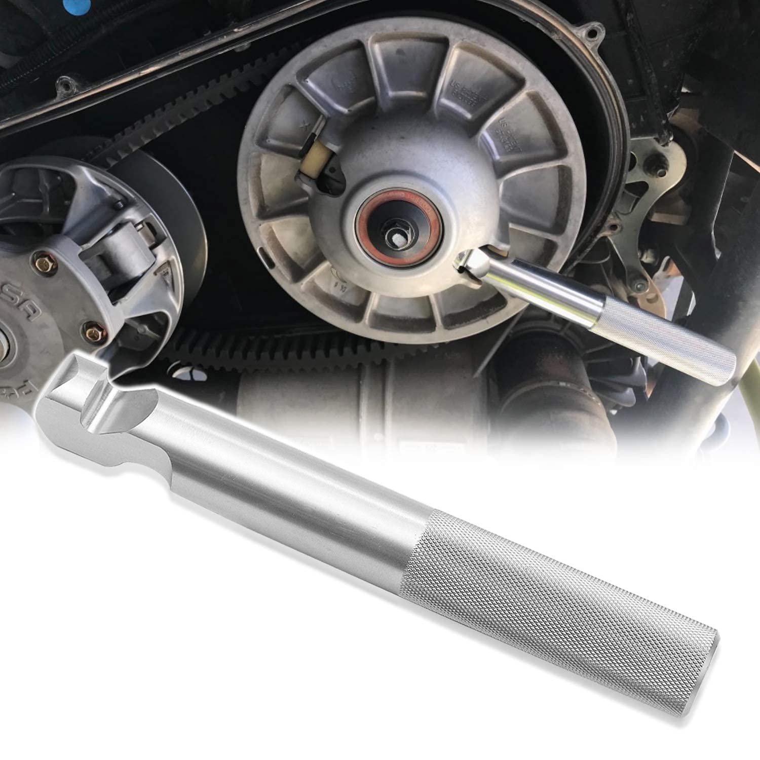 Belt Changing Tools Belt Replacement Tools Clutch Removal Wrench Tool Kit Compatible With Polaris Rzr 900 S 1000 S Xp 800 Turbo - Silver