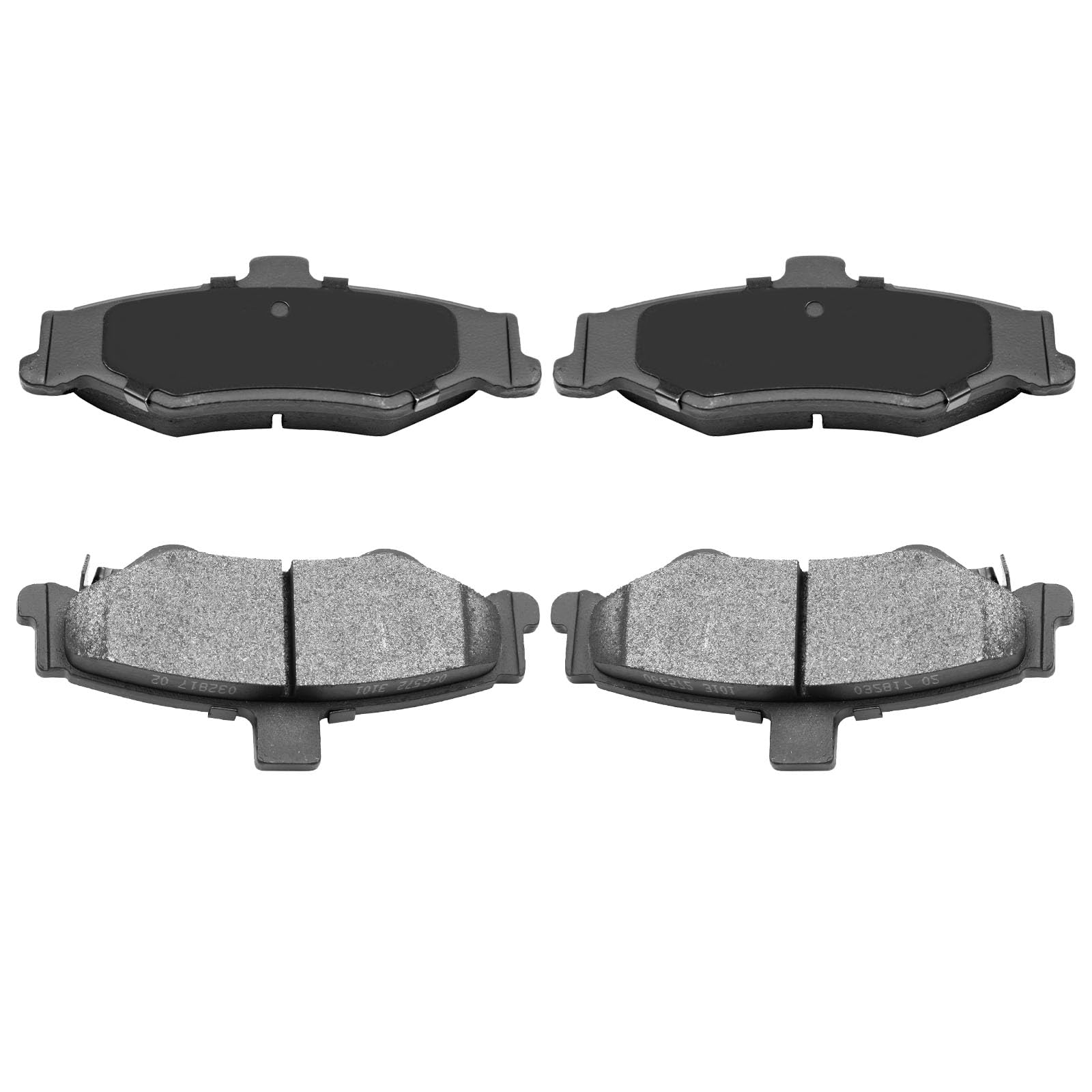 Automuto 4Pcs Rear Semi-Metallic Disc Brake Pads Set D750 For Chevrolet Camaro 1998-2002,For Pontiac Firebird 1998-2002