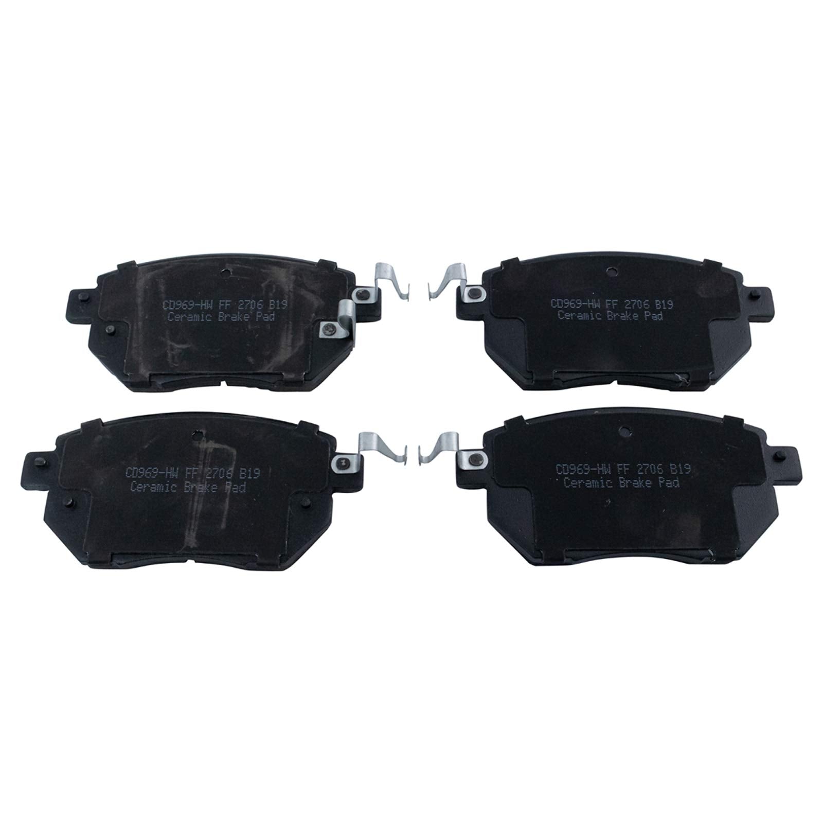 TRQ Front Brake Pads Ceramic Compatible with 2003-2005 INFINITI FX35 FX45 2005-2006 Nissan Altima 2004-2008 Maxima 2003-2012 Mur