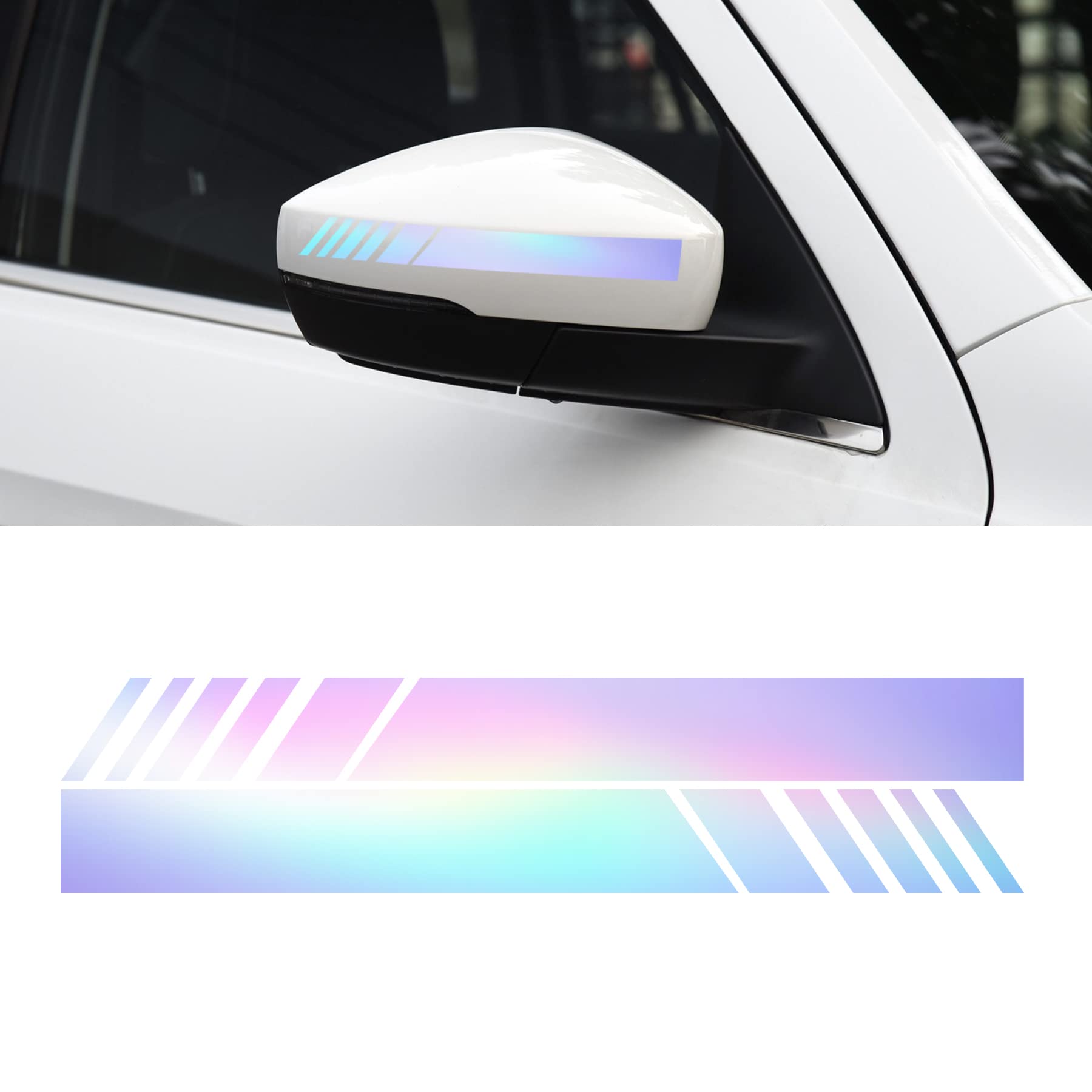 SINGARO Car Rear View Mirror Stickers Decor Car Body Sticker Vinyl 4pcs (Colorful)