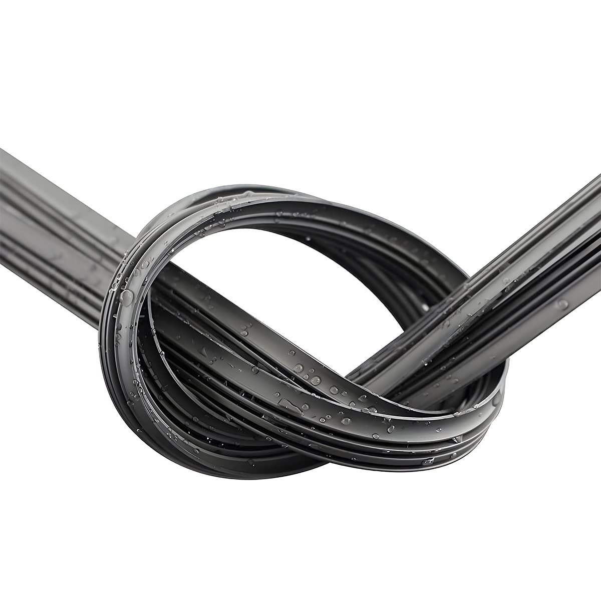 AUKEPO 22 Adjustable Windshield Wiper Blades Refills - Frameless Silicone Strips for Most Vehicles - Universal Auto Accessories