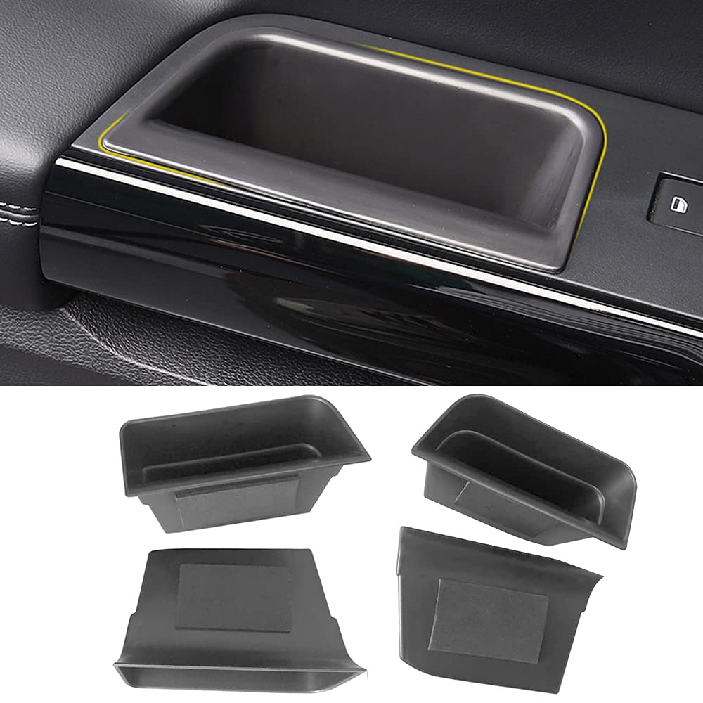 Vesul 4Pcs Door Grab Tray Door Organizer Compatible With Ford Explorer 2020 2021 2022 2023 2024 2025 Armrest Phone Container Han