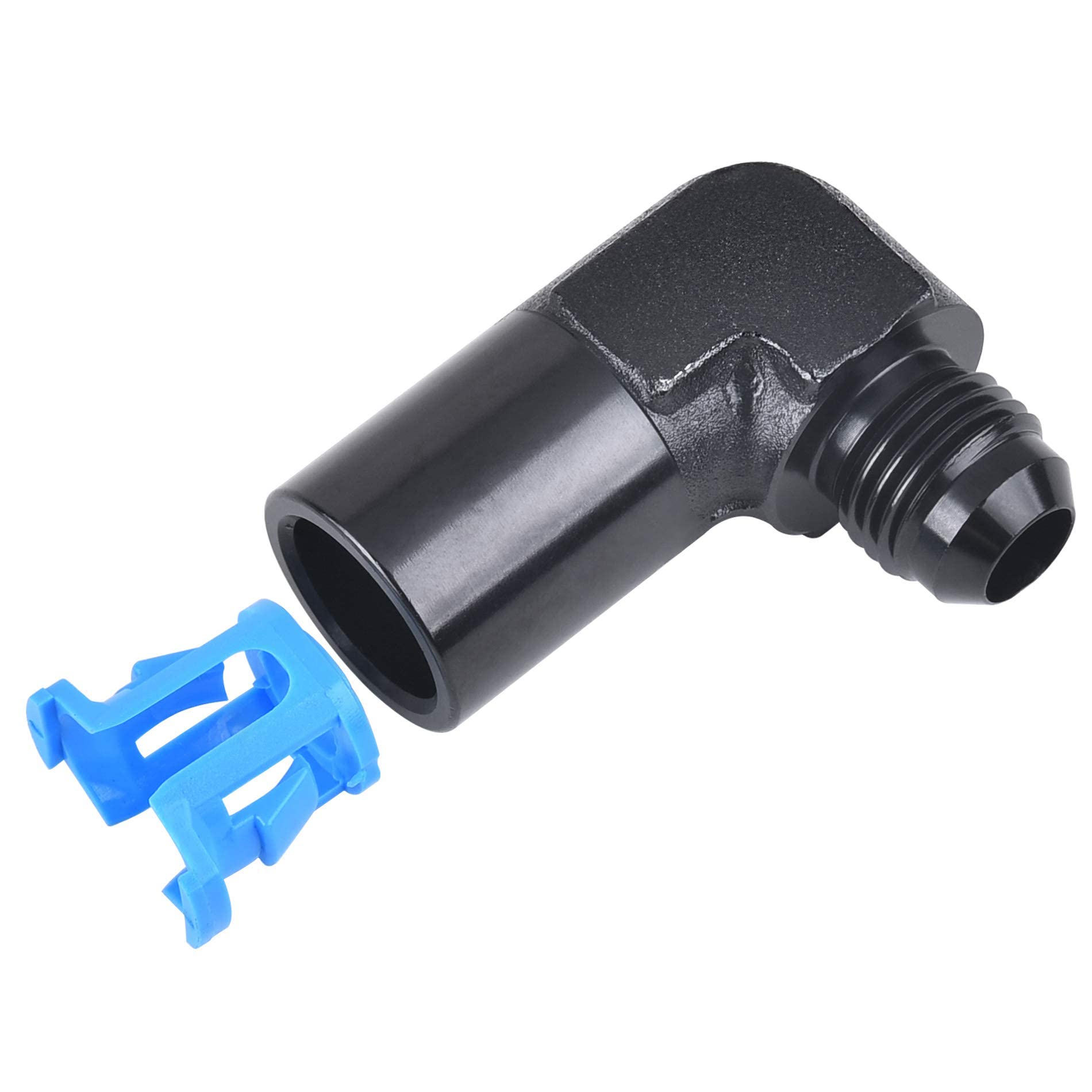 Evil Energy 6An Male To 5/16'' Sae Quick-Disconnect Female 90 Degree Push-On Efi Fuel Rail Fitting