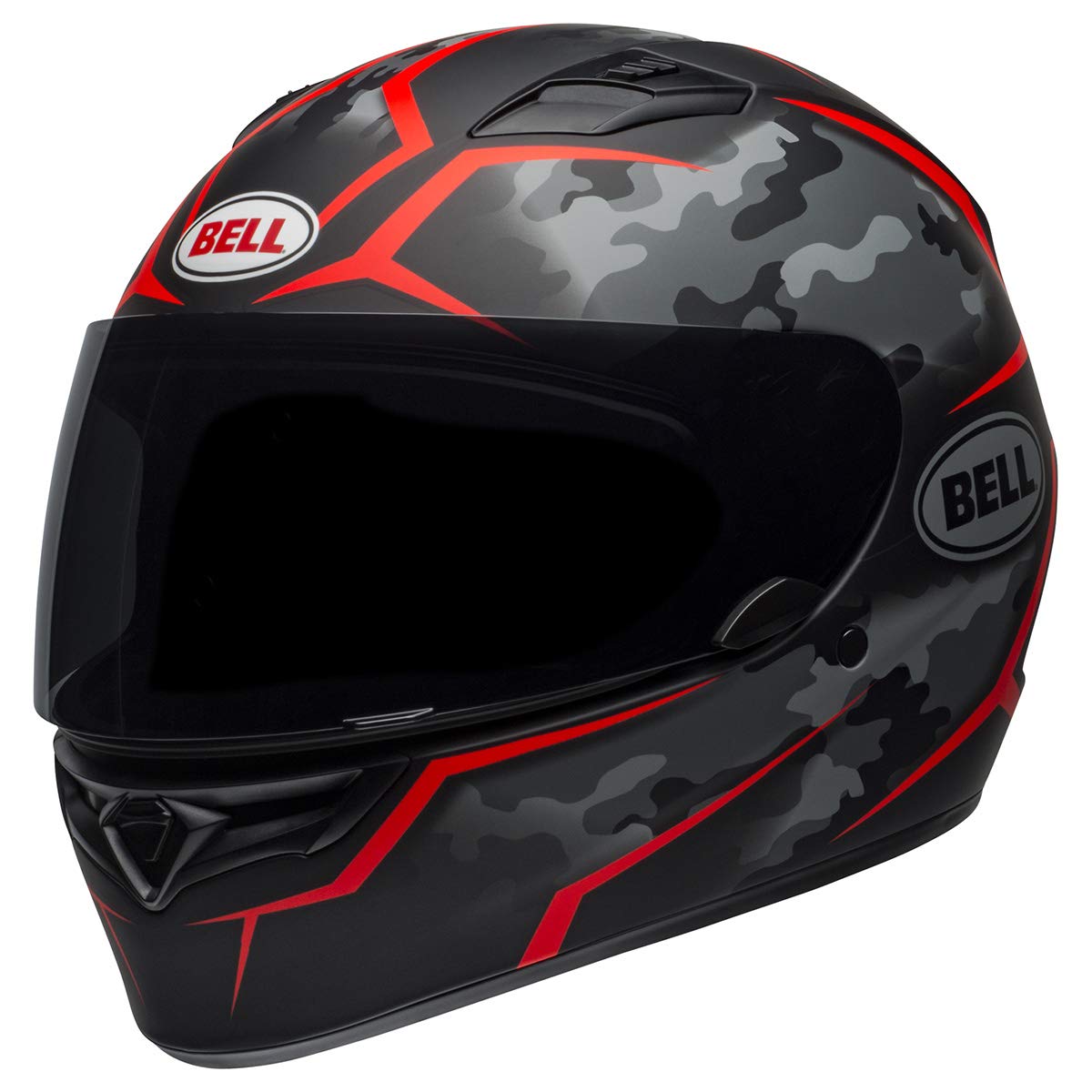Bell Qualifier Full-Face Motorcycle Helmet (Stealth Camo Matte Black/Red - Small)
