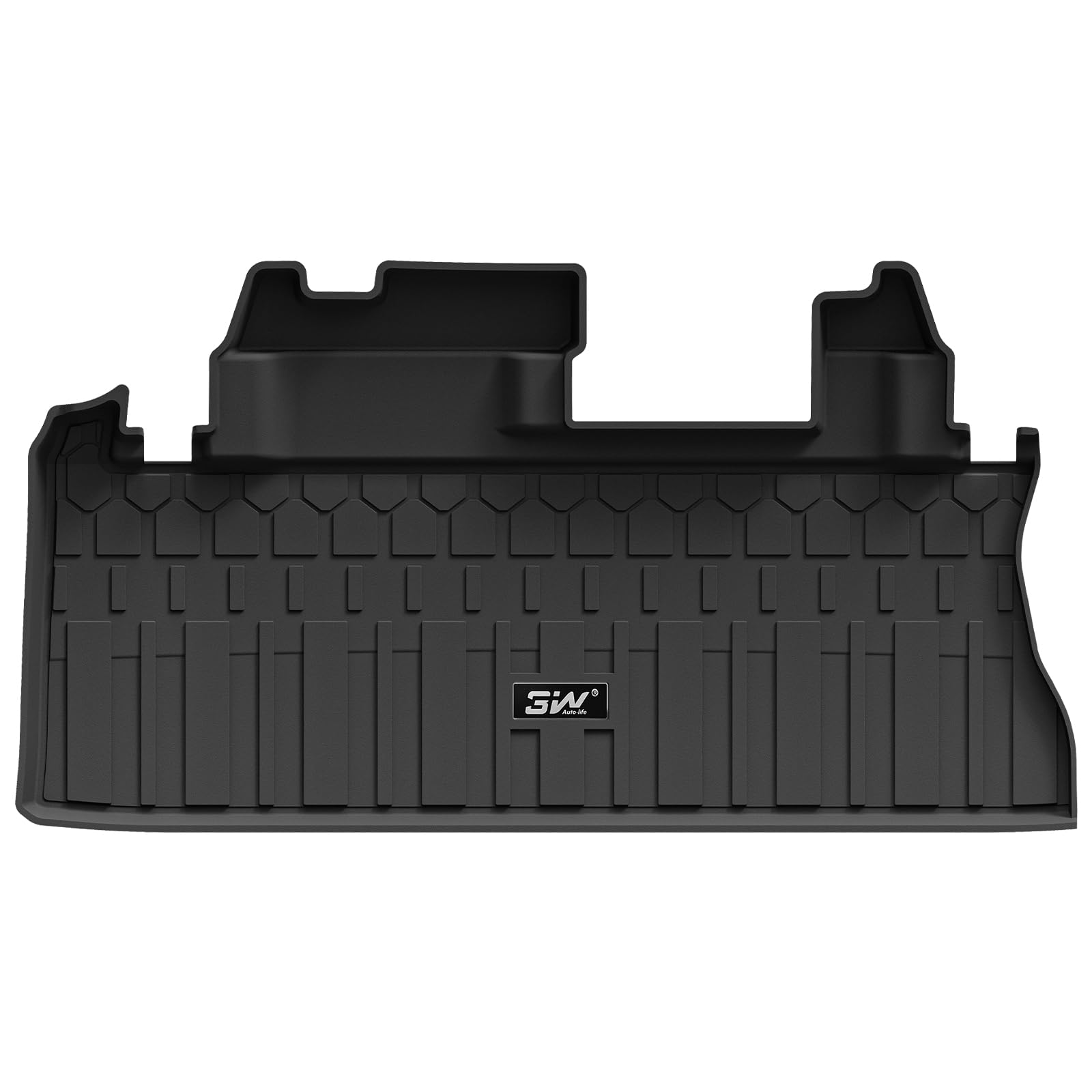 3W Cargo Liner Fit 2021-2024 2025 Toyota Sienna(With Spare Tire), Tpe All Weather Custom Fit Trunk Mat For Toyota Sienna, Black