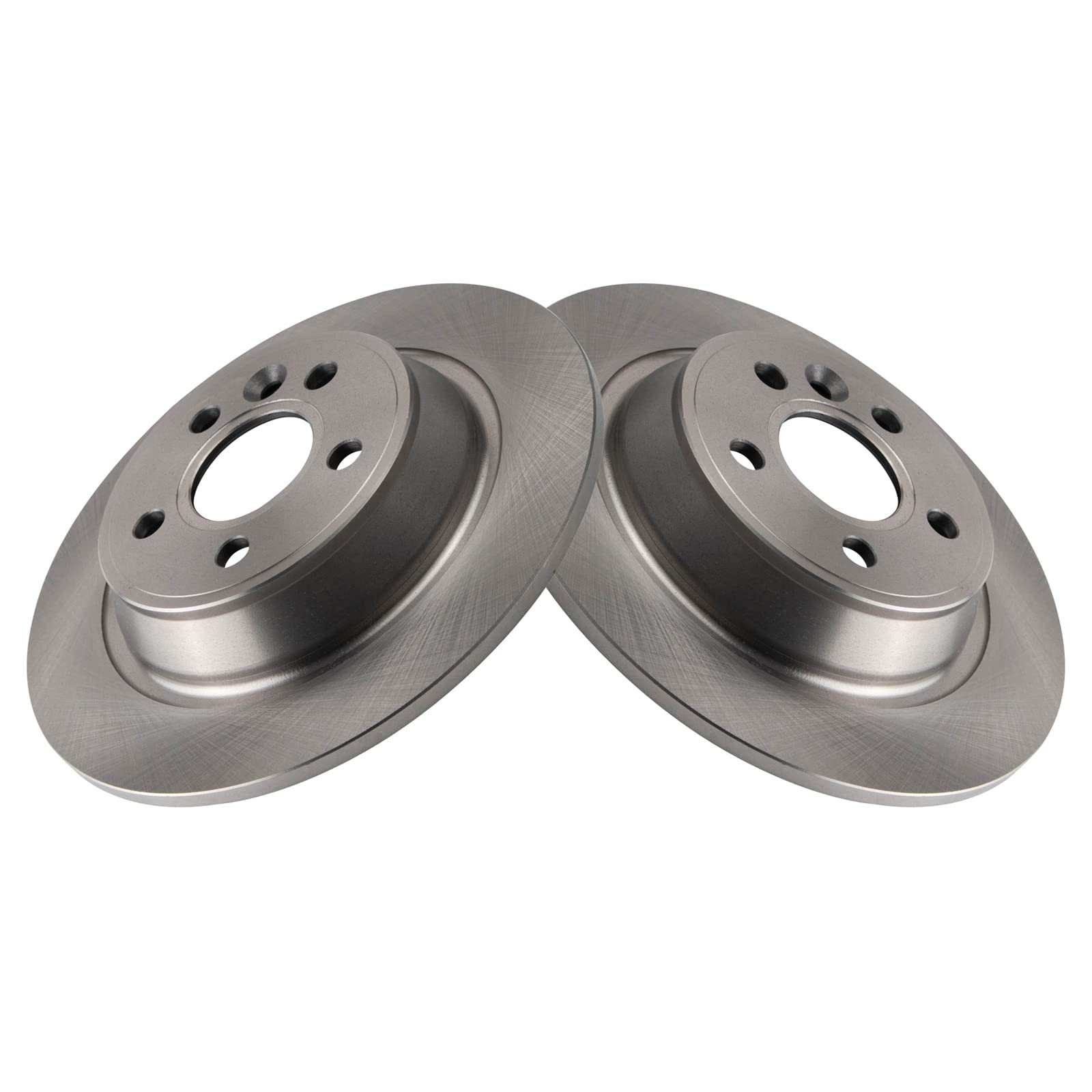 Trq Rear Brake Rotors Set Solid Compatible With 2012-2015 Land Rover Range Rover Evoque