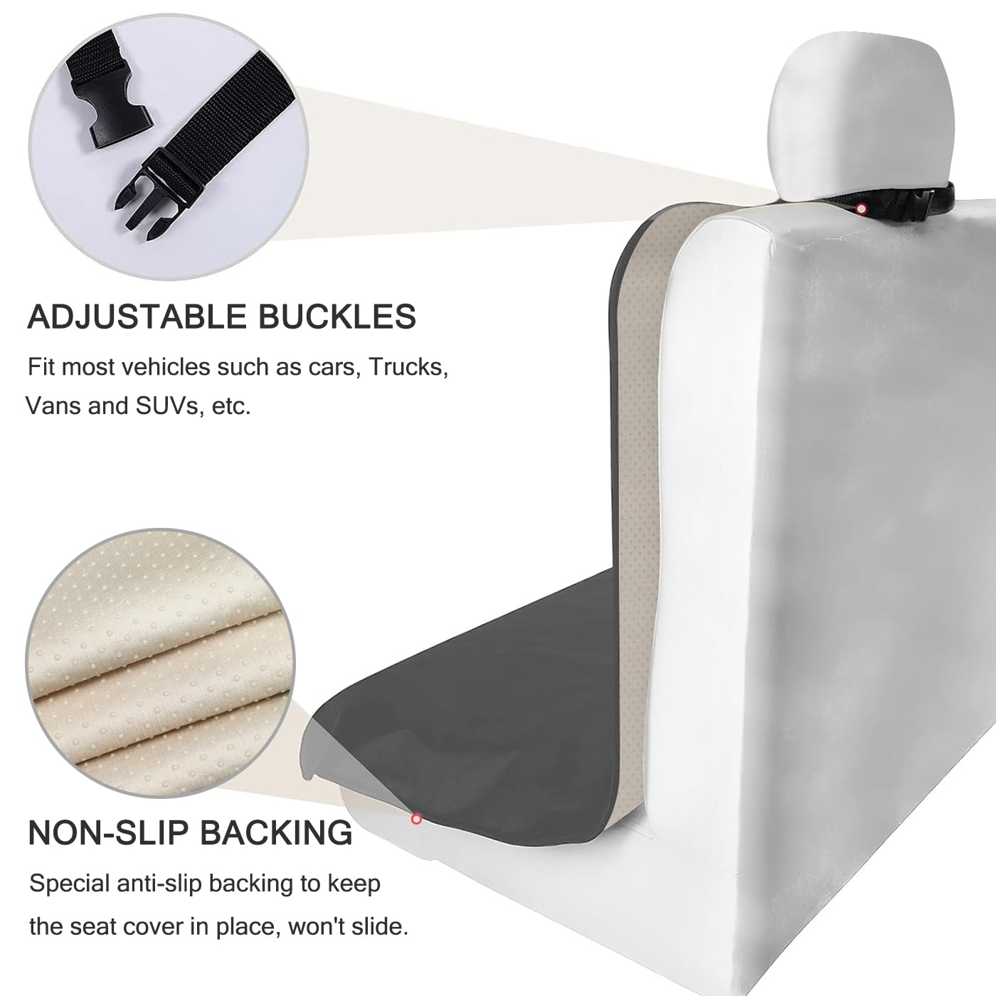 Deckaly Waterproof Backseat Cover For Car Trucks Van Suv Jeep, Rear Bench Towel Seat Covers, Car Seat Protector For Gym Swimming