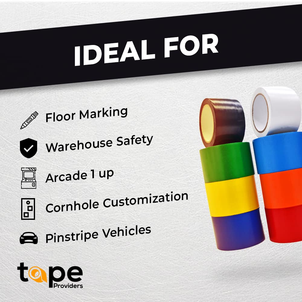 WOD VTC365 Clear Vinyl Pinstriping Tape, 4 inch x 36 yds. for School Gym Marking