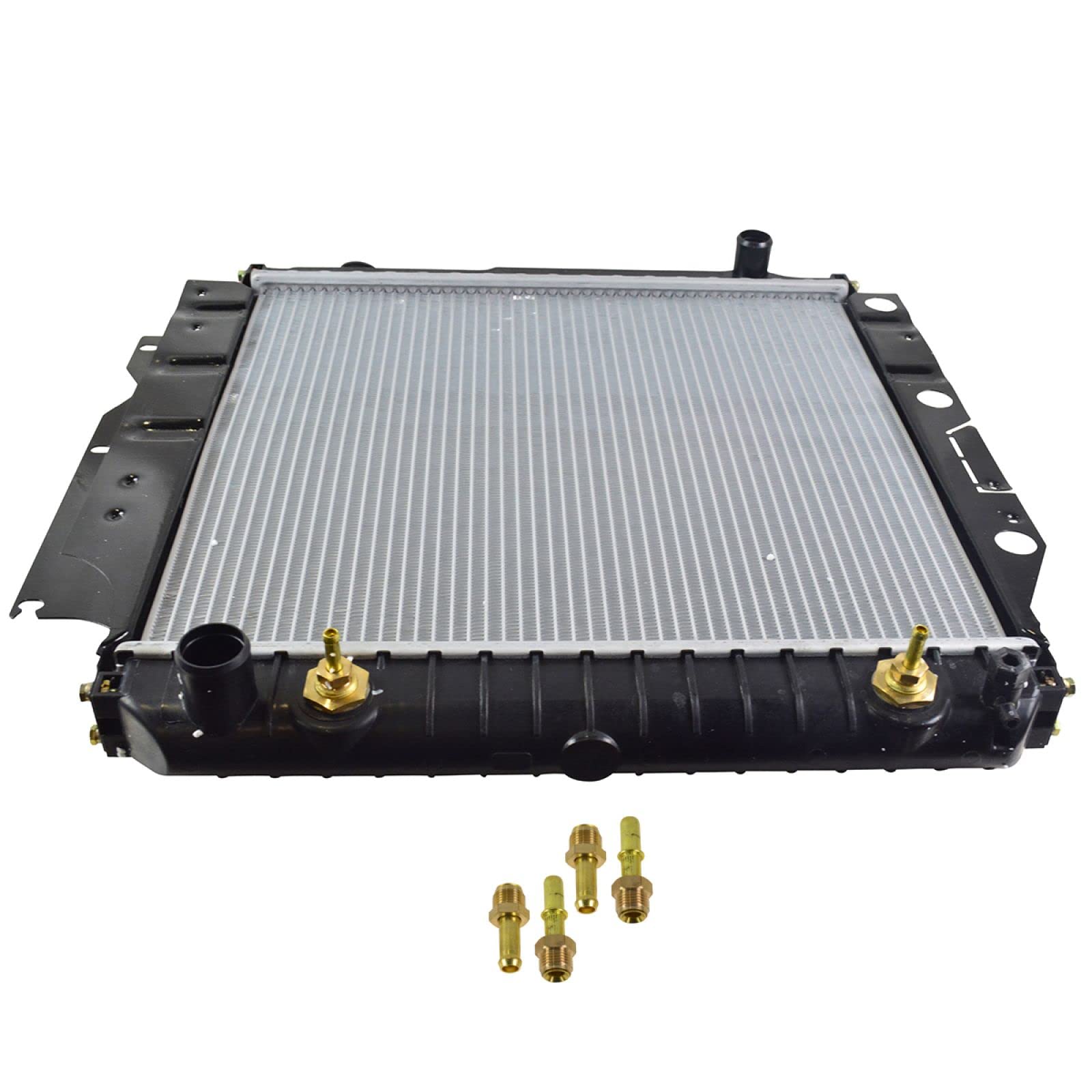 Trq Radiator Assembly Aluminum Core Compatible With 87-95 Jeep Wrangler Ch3010211 Ch3010219 Ch3010220 Ch3010221 Ch3010224 Ch3010