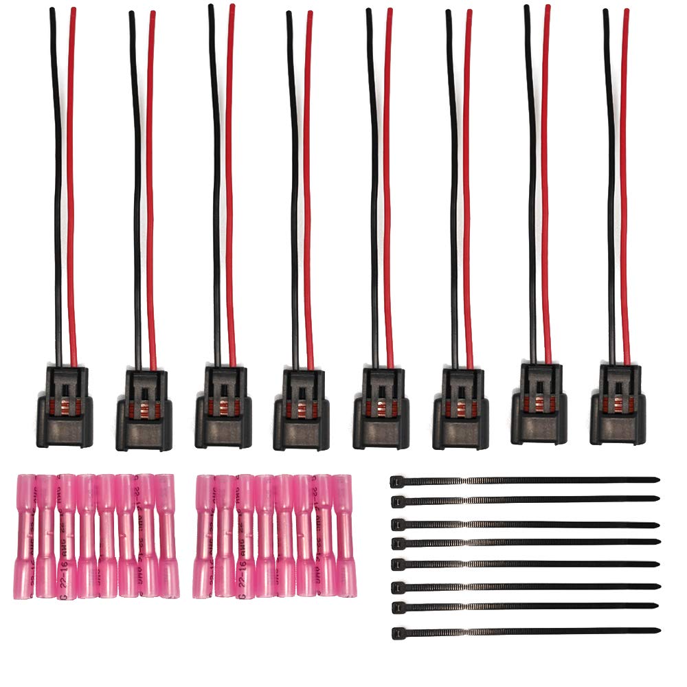 Mamiko Set Of 8 Ignition Coil Module Connector Replacement For 4.6L 5.4L 6.8L Ford F150 F250 Mustang Modular Ignition Coil Pigta