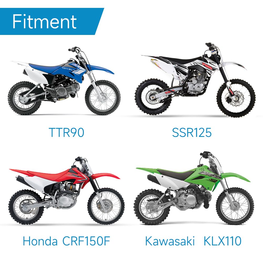 HIAORS 7/8'' 22mm and 24mm Universal Motorcycle Grips Hand Grips Compatible with Kawasaki KX65 KX85 KX125 50cc 110cc 70cc Pit Di