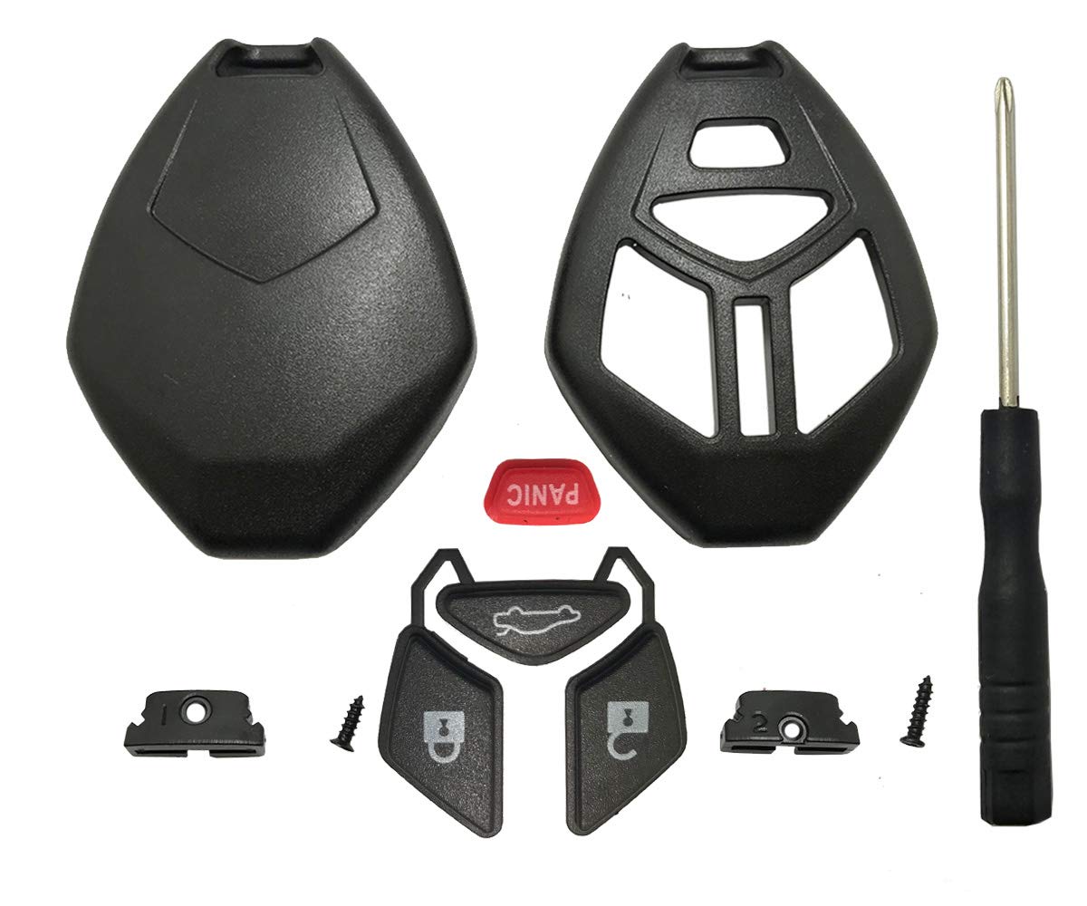 Horande Replacement Key Fob Cover Case fit for Mitsubishi Eclipse 2006-2012 Endeavor 2006-2011 Galant 2006-2012 Lancer Outlander