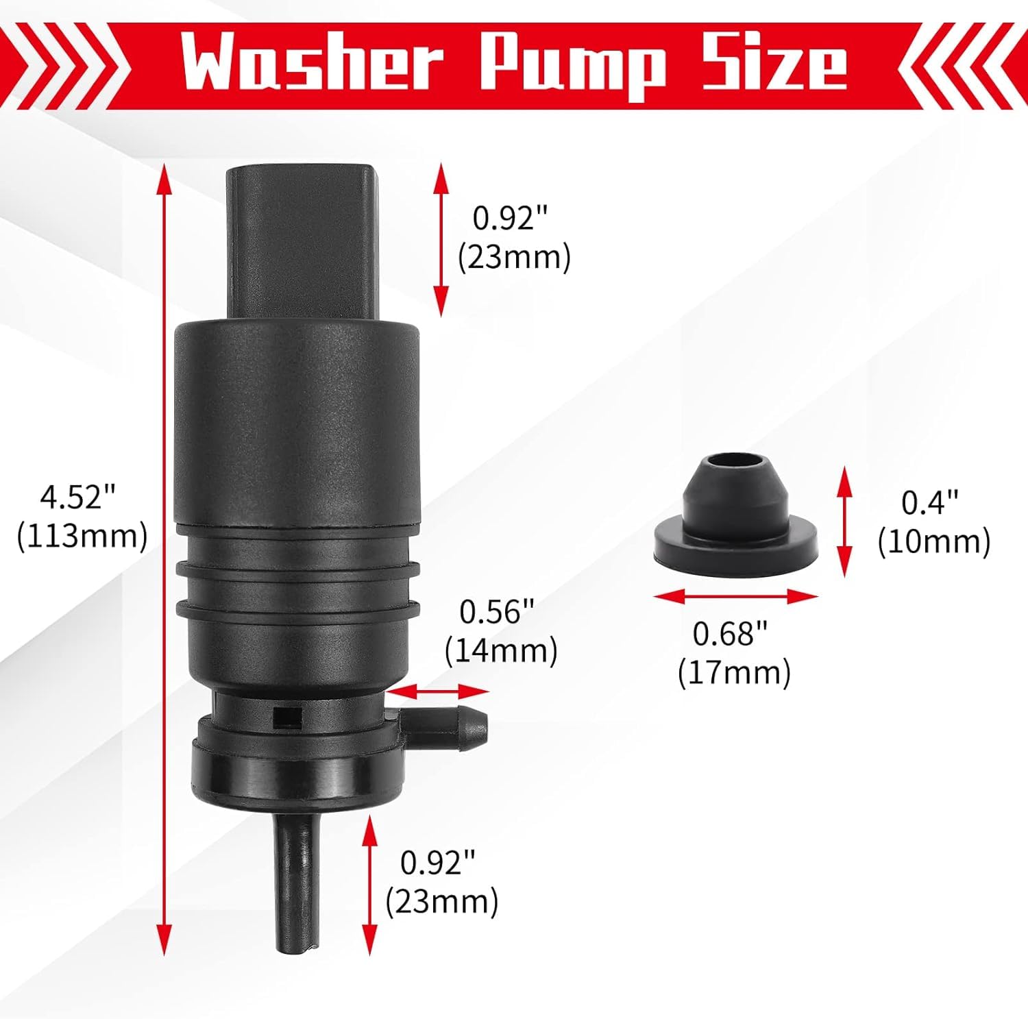 Otuayauto 2218690121 Windshield Washer Pump With Grommet For Mercedes Benz C230 C300 G500 E300 E350 Sl500 S500