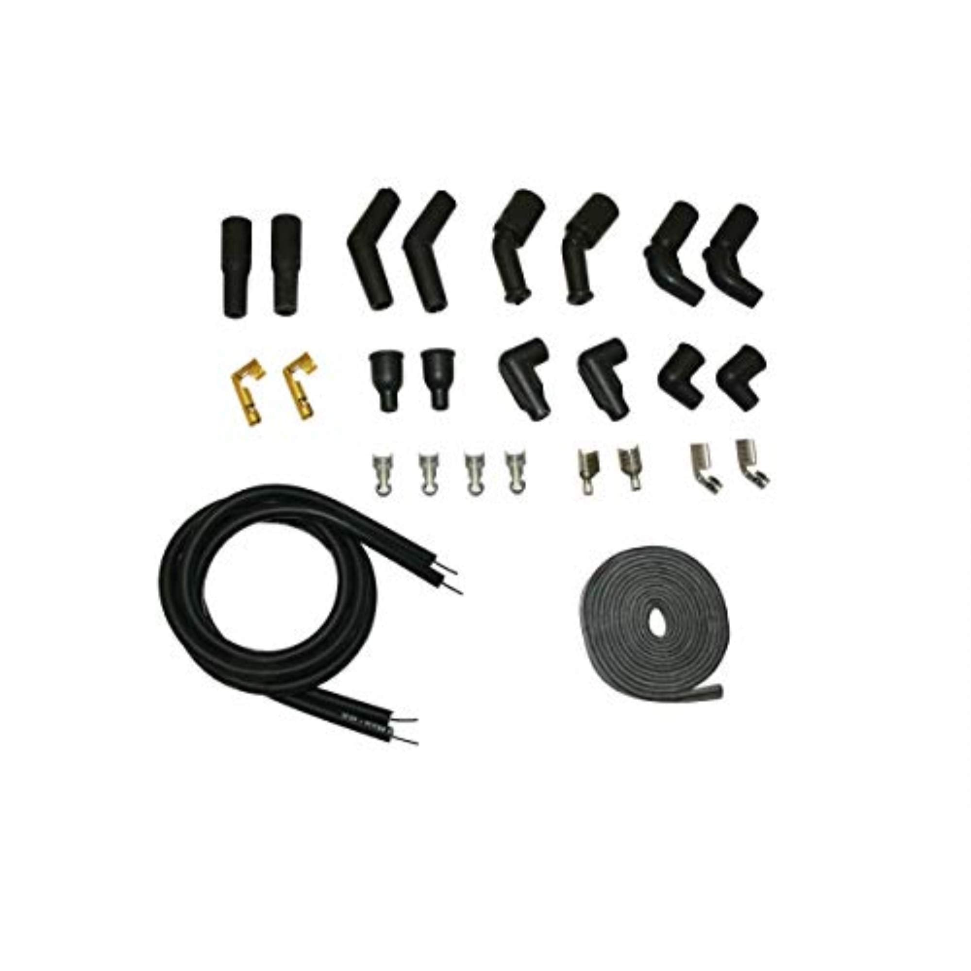 Moroso 28321: Wire Set, Ultra 40 Sleeved, Black, H-D Universal Kit 78-15