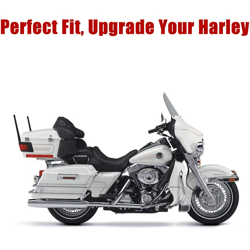 Ba-Boling 7- Inch Short Motorcycle Antenna Replacement For Harley Davidson 1989-2024 Touring Electra Glide Ultra Classic ?Custom Flexible Rubber (2 Pack)