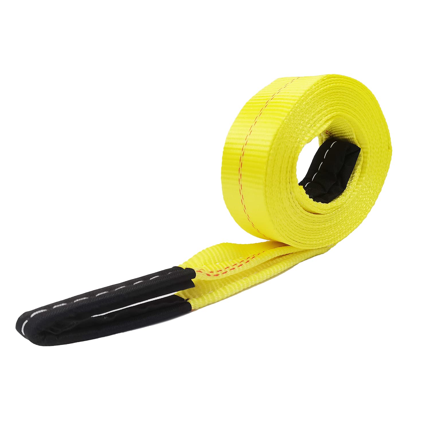 KJE Tow Strap with Reinforced Loops 2in x 30ft Vehicle Recovery Rope 10,000 lbs Pound Capacity Recovery Strap yellow2