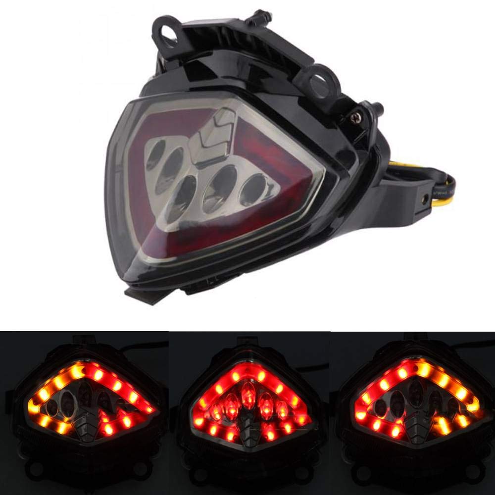 MZS Motorcycle Tail Light, LED Integrated Turn Signal Blinker Clear Compatible with CBR500R CBR 500R CB500F CB500X 2013-2015