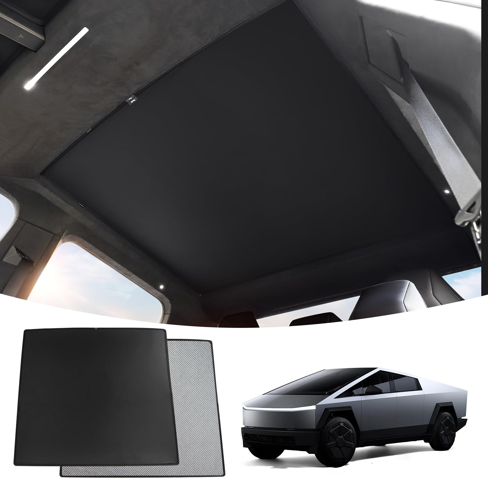 2025 Upgraded Cybertruck Roof Sunshade Heat-Insulating, Uv-Protective, Nano-Reflective Interior Accessories For Tesla Cybertruck