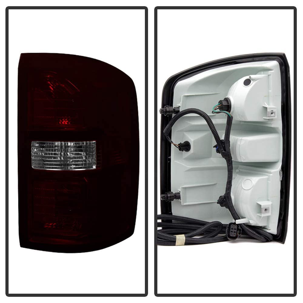 Acanii - For Red Smoke 2014 2015 2016 2017 2018 Gmc Sierra 1500 Tail Lights Brake Lamps Left+Right