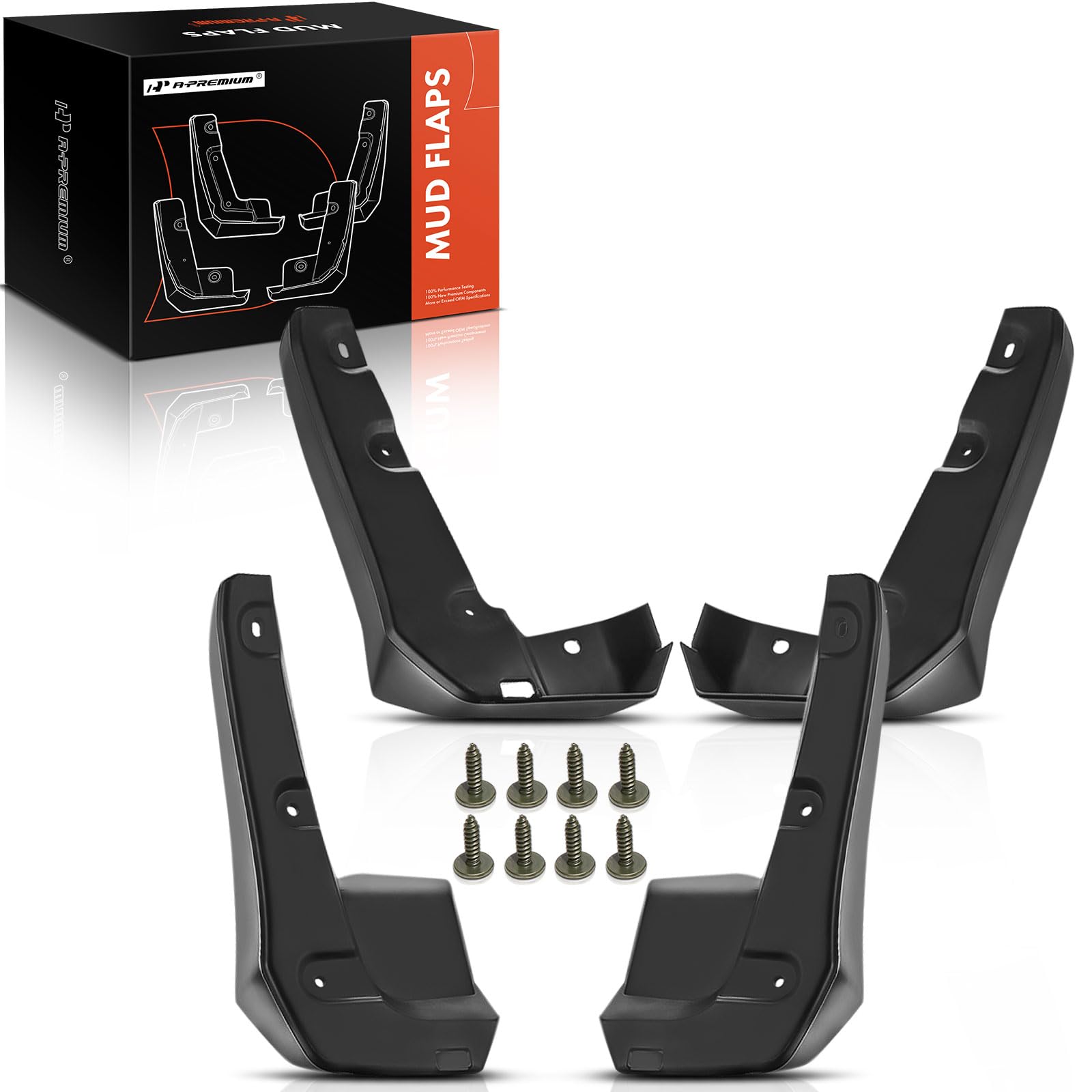 A-Premium Set Of 4Pcs Mud Flaps Splash Guards Mudguards Mudflaps With Hardware Accessories Compatible With Honda Civic 2016-2021