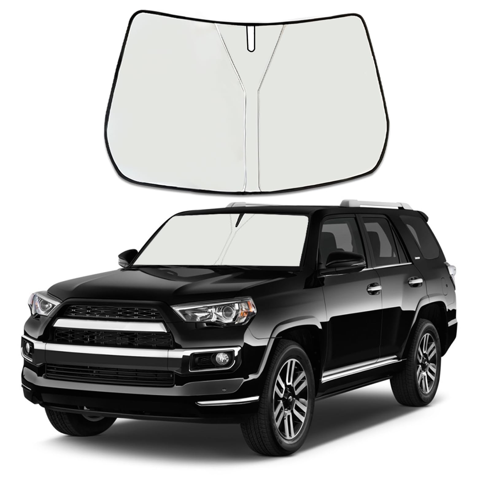 Moricere Upgrade Windshield Sun Shade For Toyota 4Runner 2017-2023, Foldable Windshield Sun Visor Blocks Uv Rays