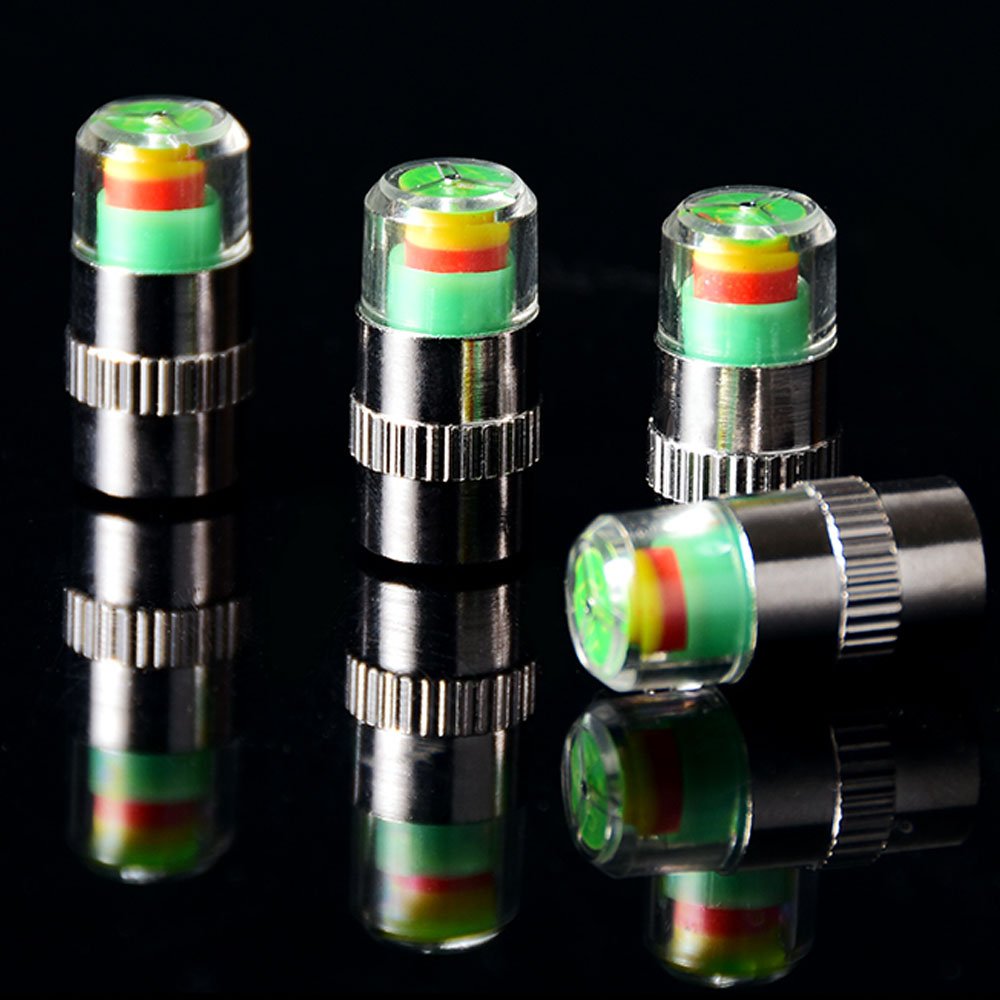 Ankia 8Pcs Car Tire Pressure Monitor Valve Stem Caps Sensor Indicator 3 Color Eye Alert (2.0Bar 30Psi)