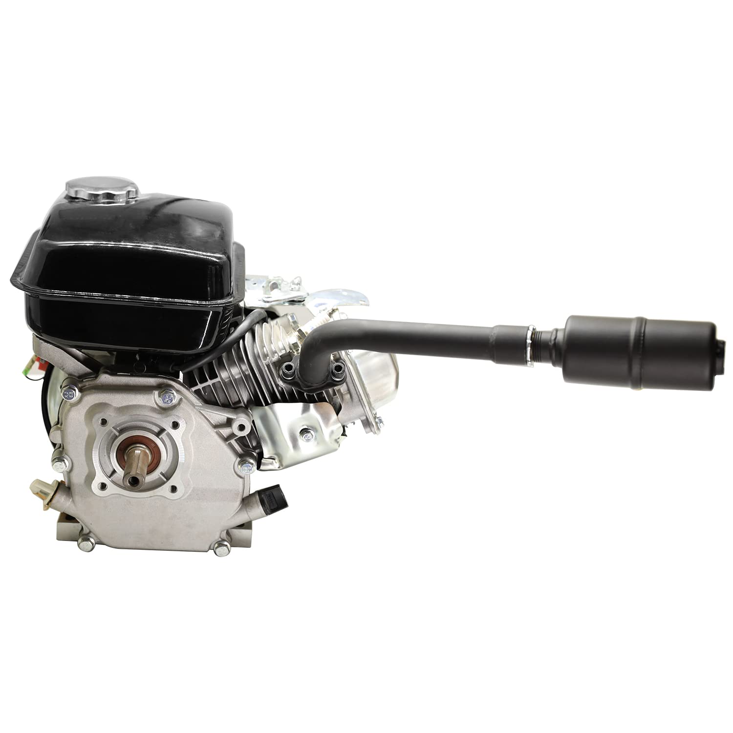 YOXUFA Exhaust Header Pipe Muffler for Predator 212 196cc 224cc 6.5hp Mini Bike Go Kart - Black with Heat Shield Tape