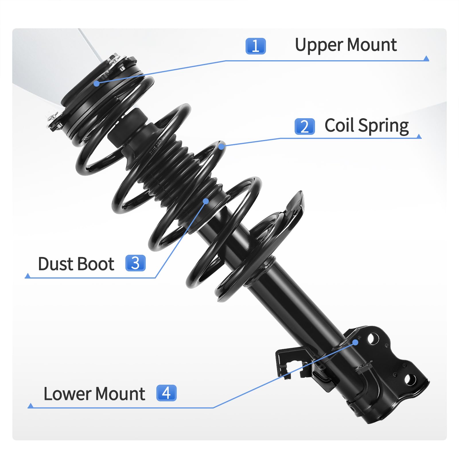 Yitamotor Front Complete Strut Quick Struts Assembly Compatible With 2014-2019 Sentra