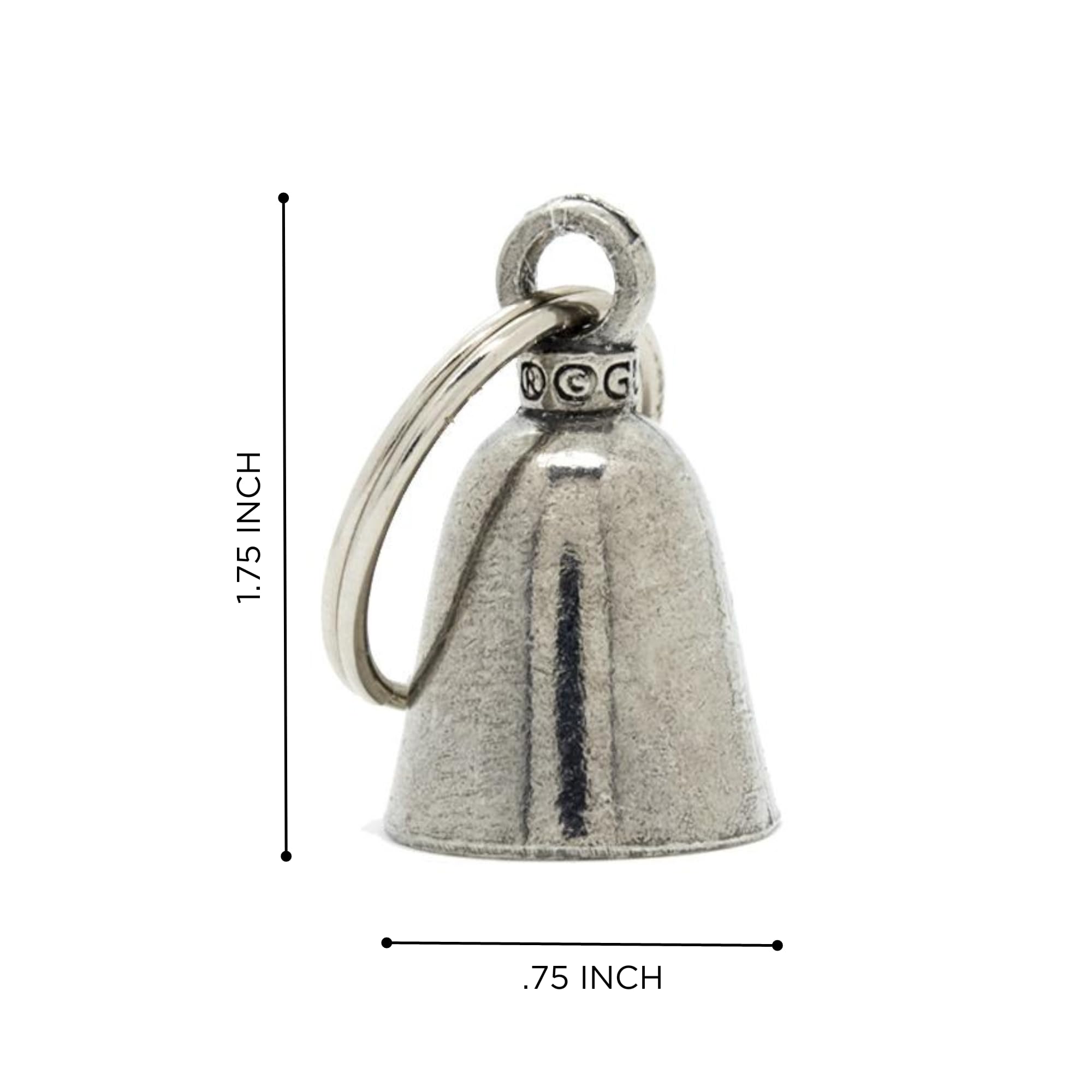 Guardian Bell Bear Good Luck Bell W/Keyring & Black Velvet Gift Bag | Motorcycle Bell | Lead-Free Pewter | Good Luck Gift To Friends & Family | Bike Bell | Made In Usa