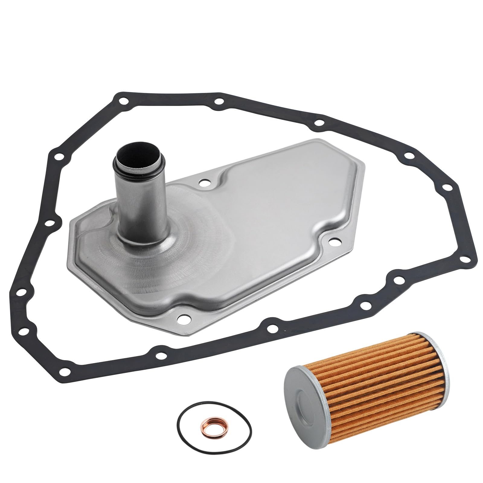 Fitede RE0F11A JF015E Transmission Filter Oil Pan Gasket Kit Fits for 2012-2019 Nissan Versa Sentra Versa Note Replaces# 33010-J