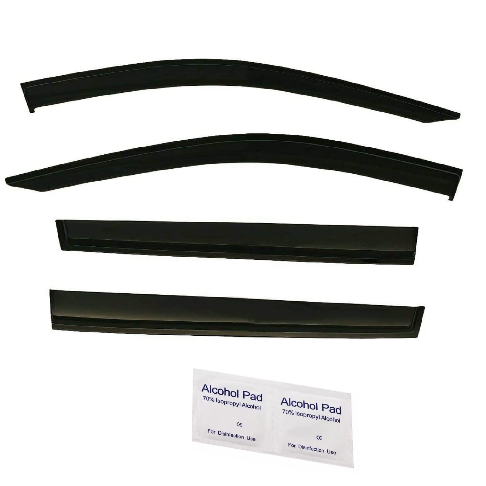 2019-2024 Black Tinted Side Window Deflector Visors Rain Guards For Toyota Rav4 2019 2020 2021 2022 2023 2024