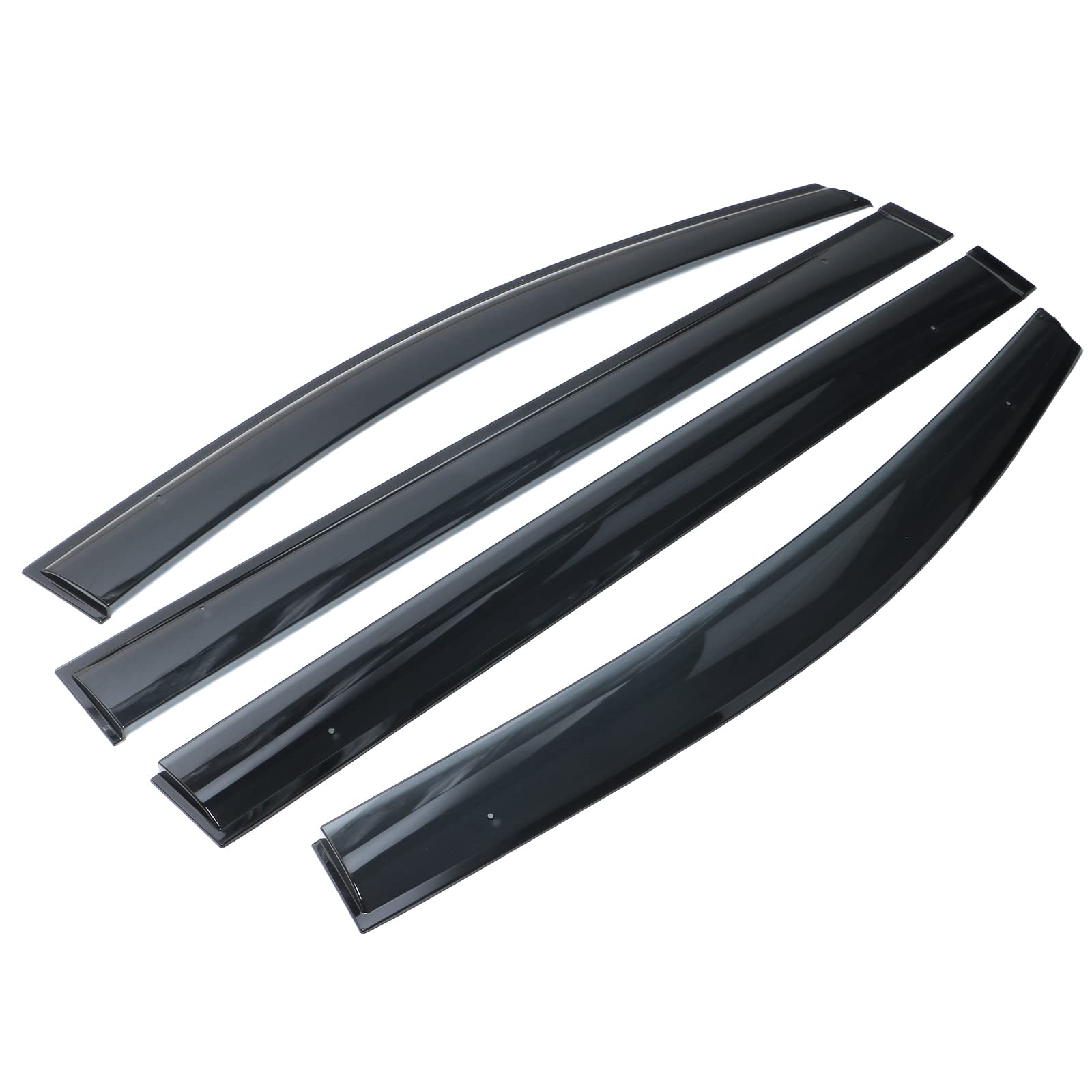 IKON MOTORSPORTS Window Visor, Compatible with 2011-2020 Toyota Sienna, Injection Polycarbonate Window Visor Rain Guard Shade, 2