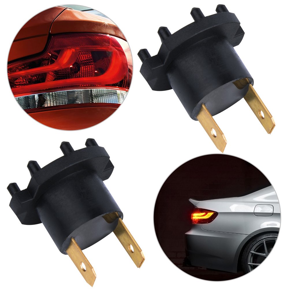 2 pcs Headlight Socket Bulb Holder B28V510A3 for Mazda 3/5 /323, ER6-F 2012/2015, SL1000 Falco 2001/2005