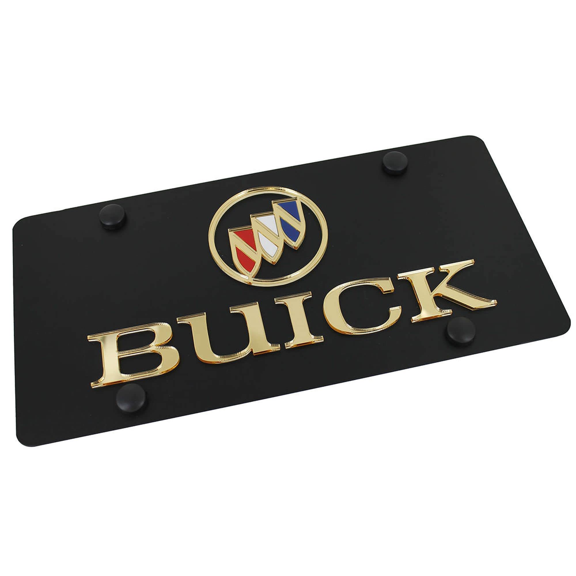 Buick License Plate On Black Steel