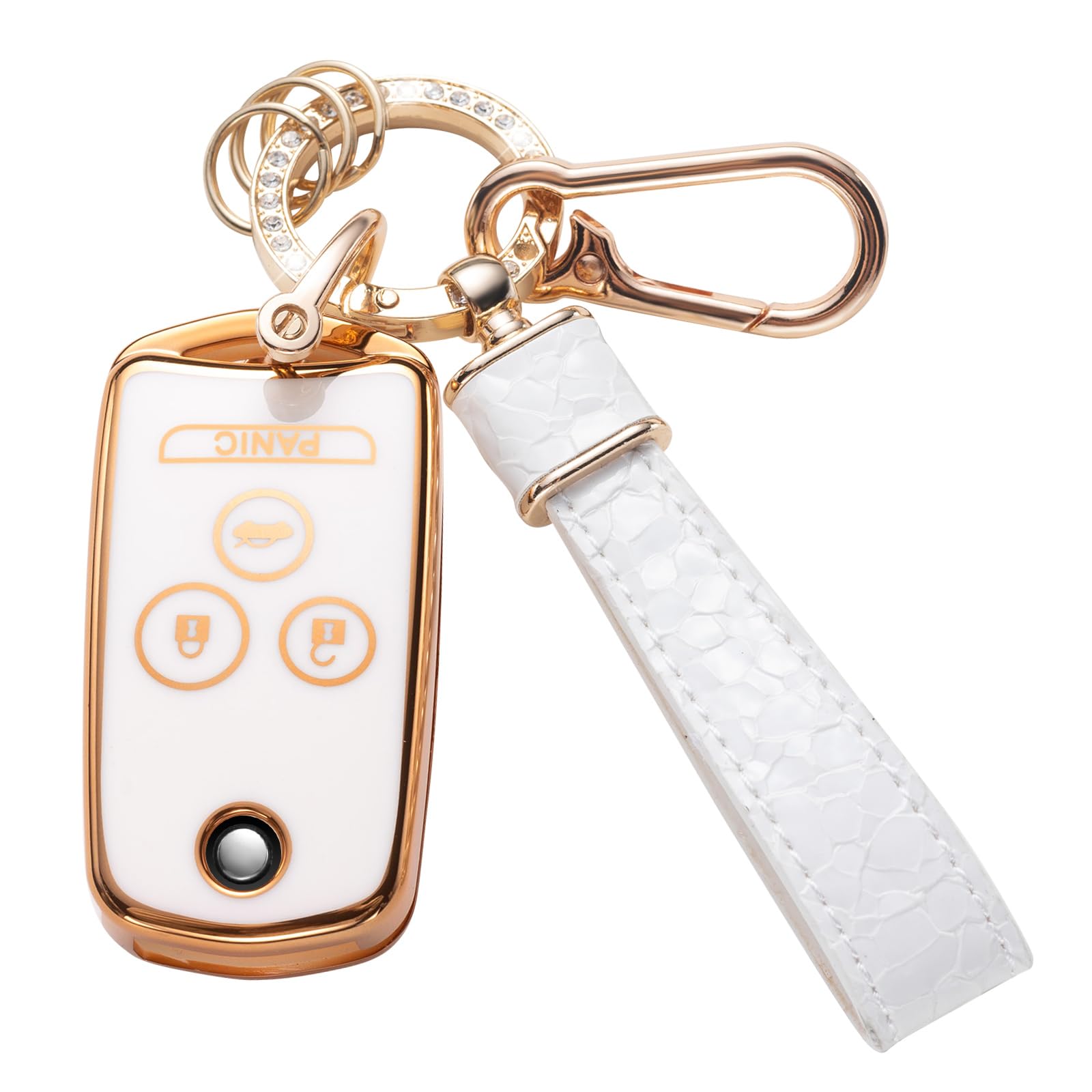 Cacarlike For Acura Key Fob Cover With Acura Keychain, Car Key Fob Case Compatible With Accord Acura Mdx Acura Rdx Acura Tl Acur