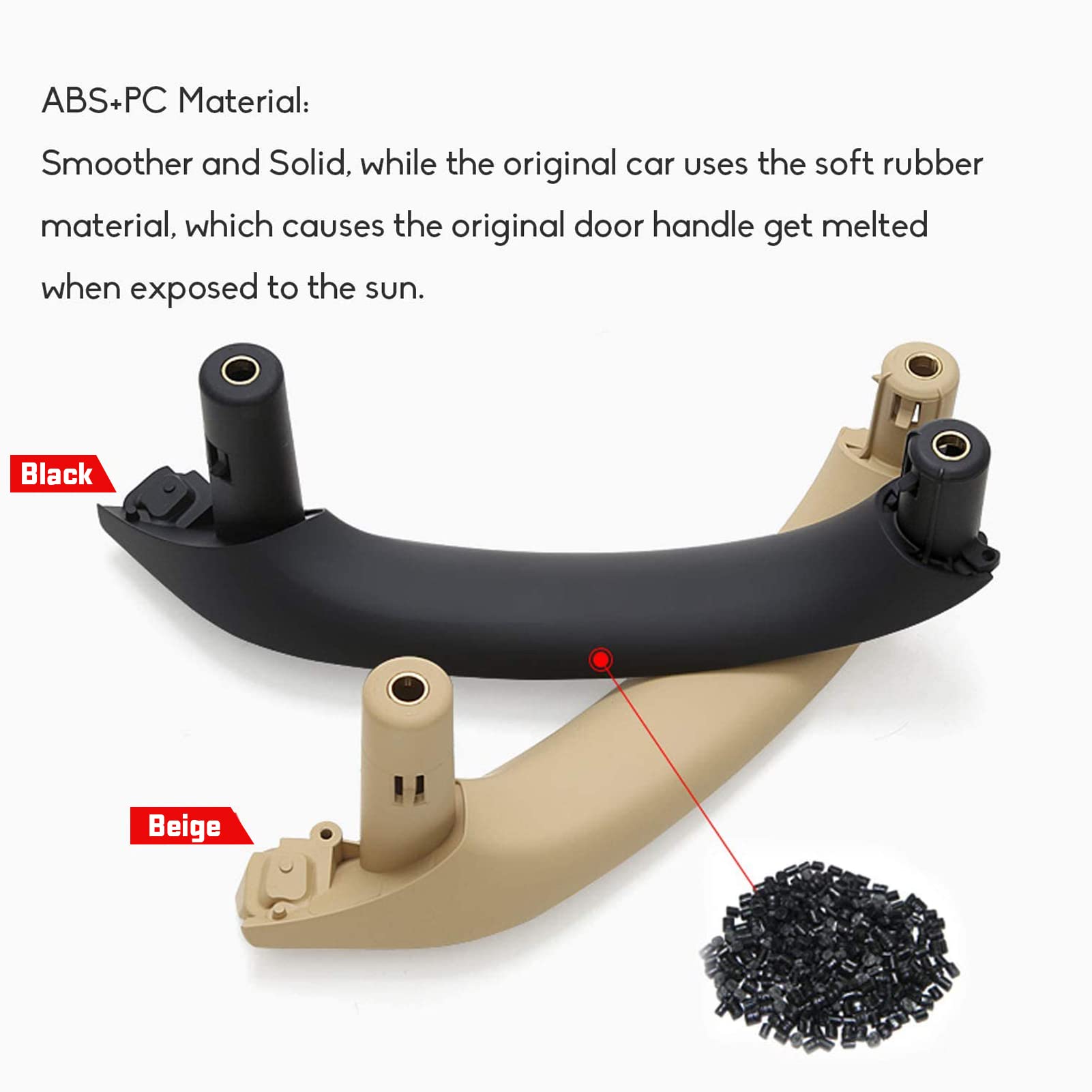 Jaronx Compatible With Bmw X3 F25/ X4 F26 Door Handle, Upgraded Inner Left Rear Passenger Side Door Pull Handles Interior Replac