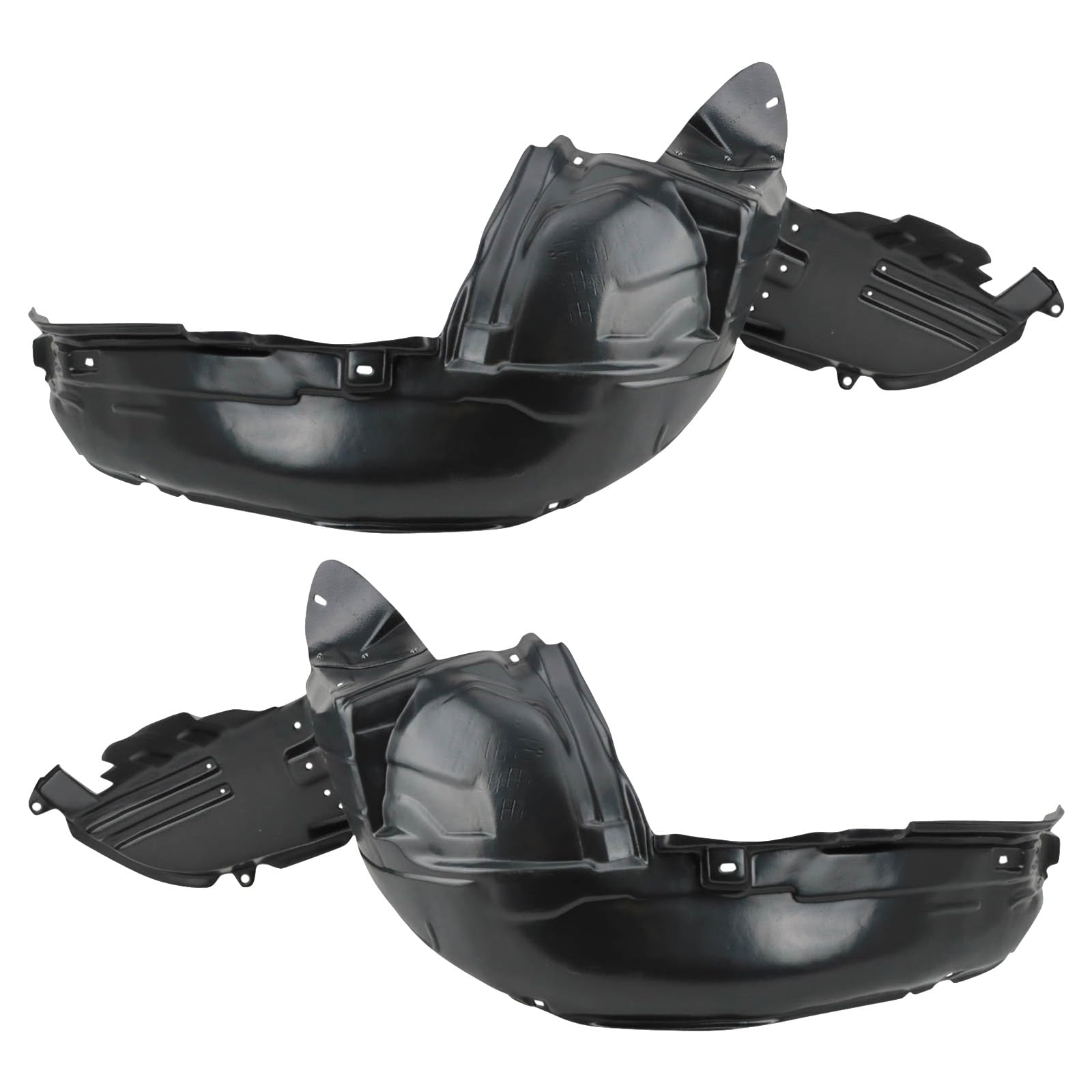 Trq Front Inner Fender Liner Set Compatible With 2006-2007 Subaru Impreza Su1248115 Su1249115