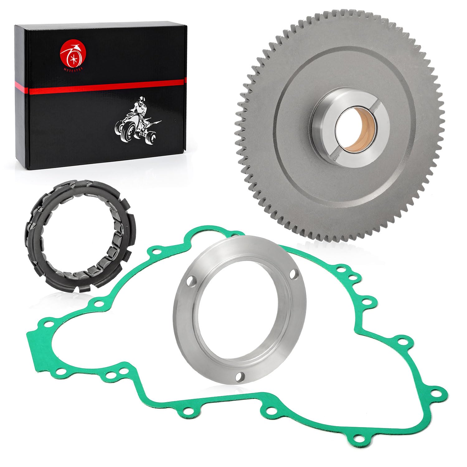 Starter Clutch kit One Way Bearing Idler Gear 76T W/Gasket For Polaris RZR Ranger General XP 4 S Pro Turbo Trail 900 1000 2015-2