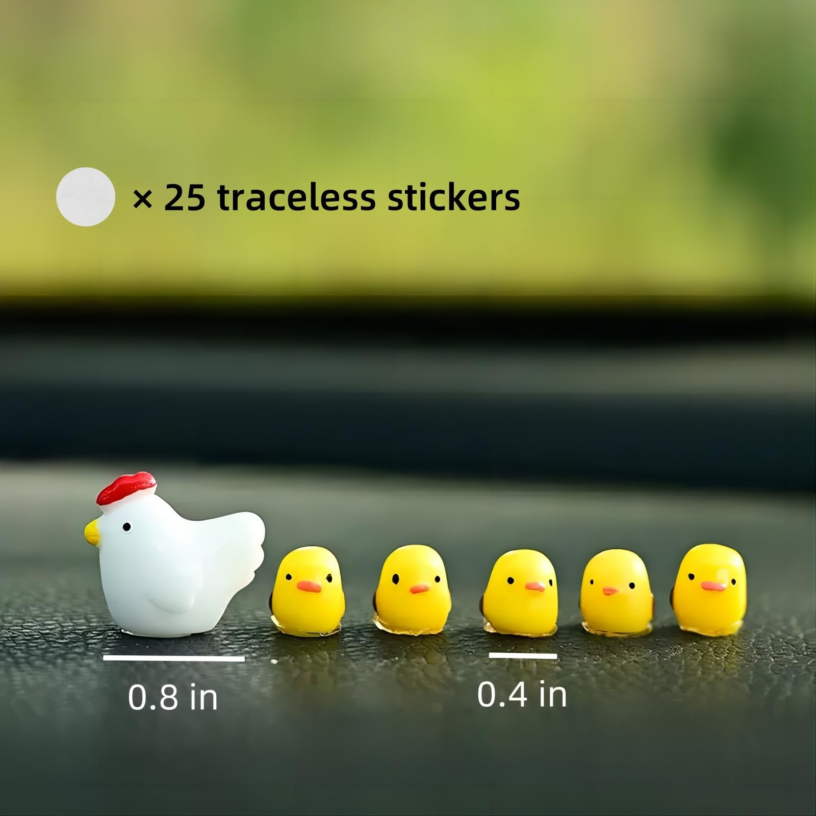 Nmohydeu Cute Mini Chickens Car Dashboard Accessories Fun Chicks Car Rearview Mirror Decor Car Mirror Interior Ornaments, Fairy