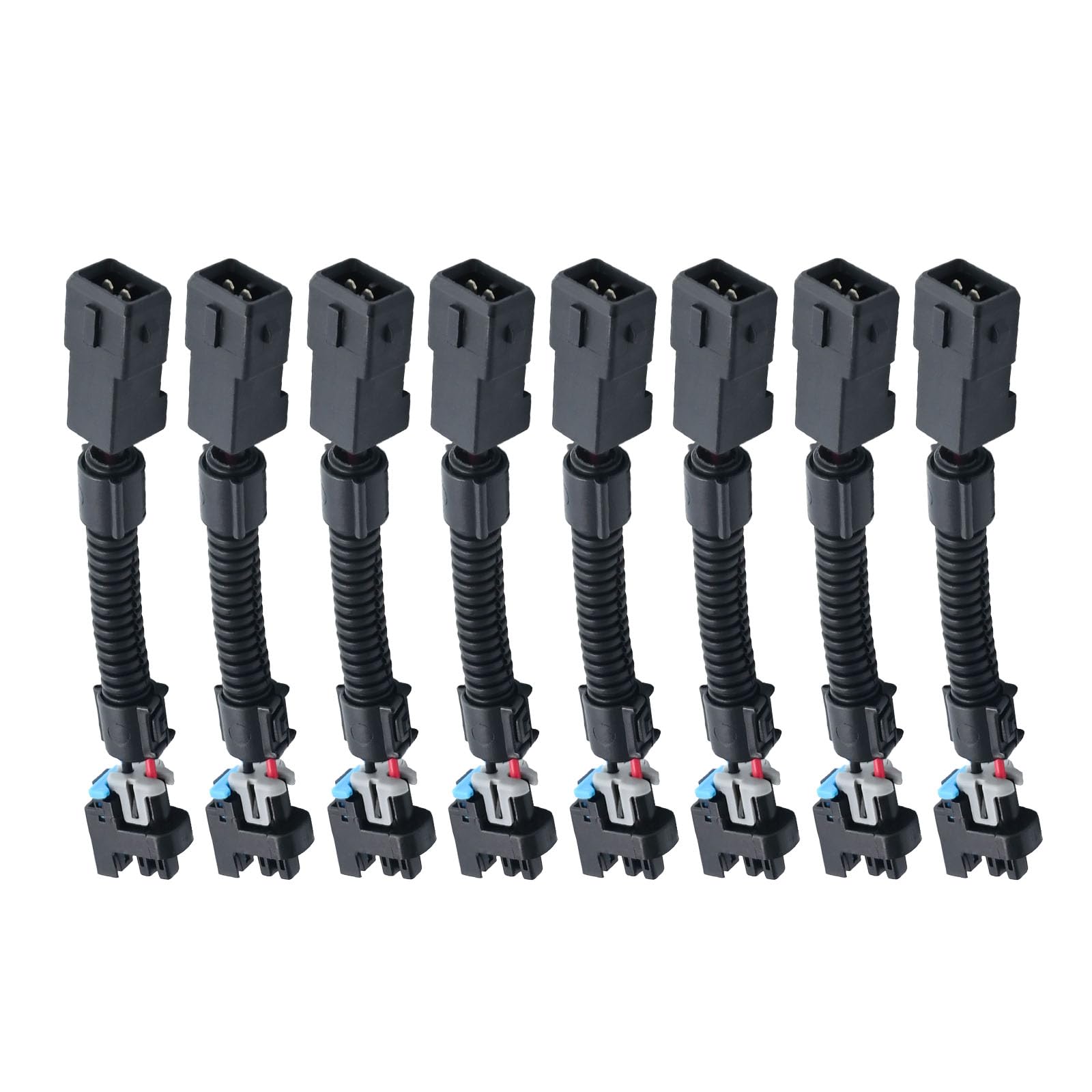 8Pcs Ls1 Ls6 Lt1 Ev1 Injector Harness,Pigtails To Multec Lq4, Lq9 4.8 5.3 6.0 Delphi Adapters