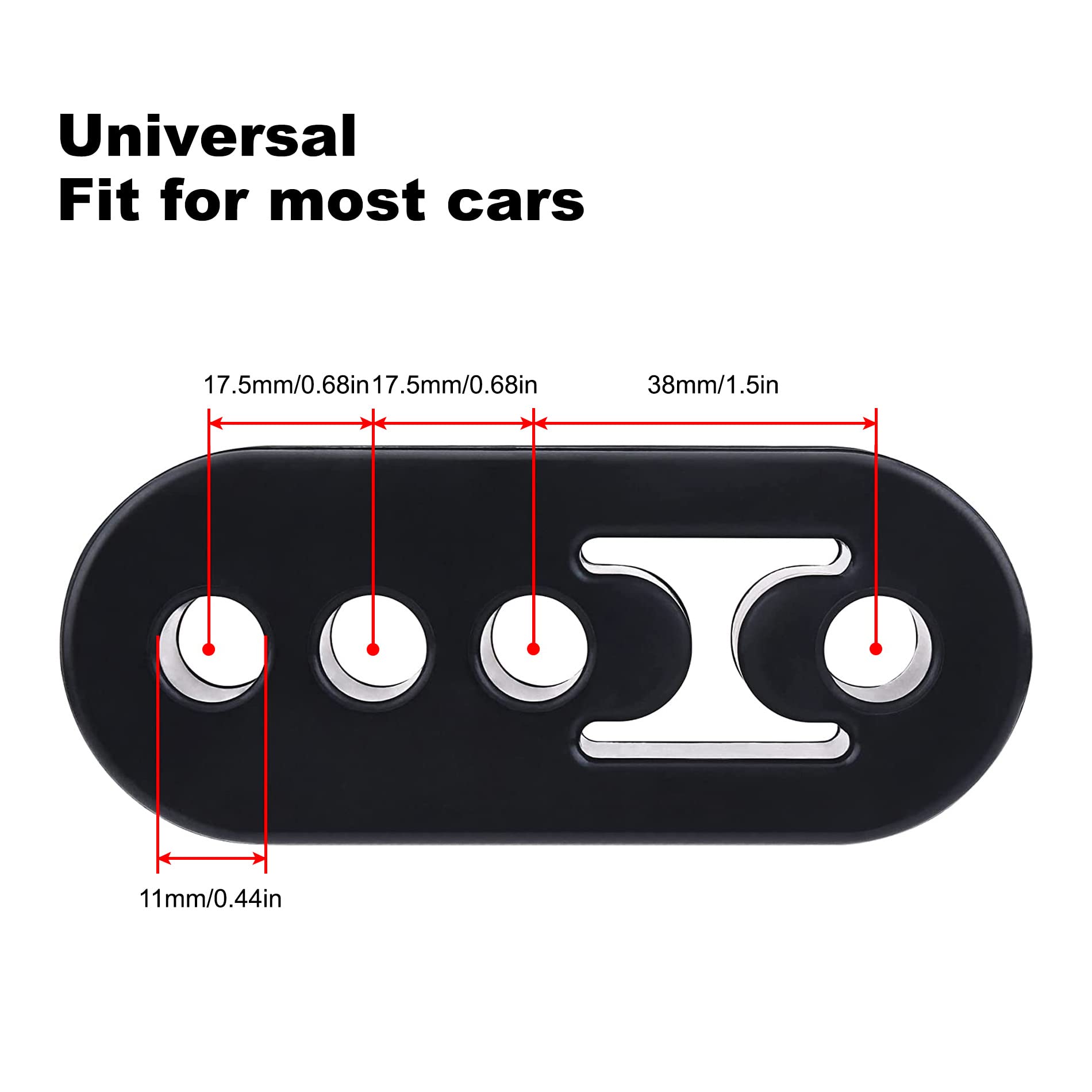 EVIL ENERGY Adjustable Exhaust Hanger Bushing Mount - Rubber Insulator, 4 Holes, Universal Fit, 4PCS